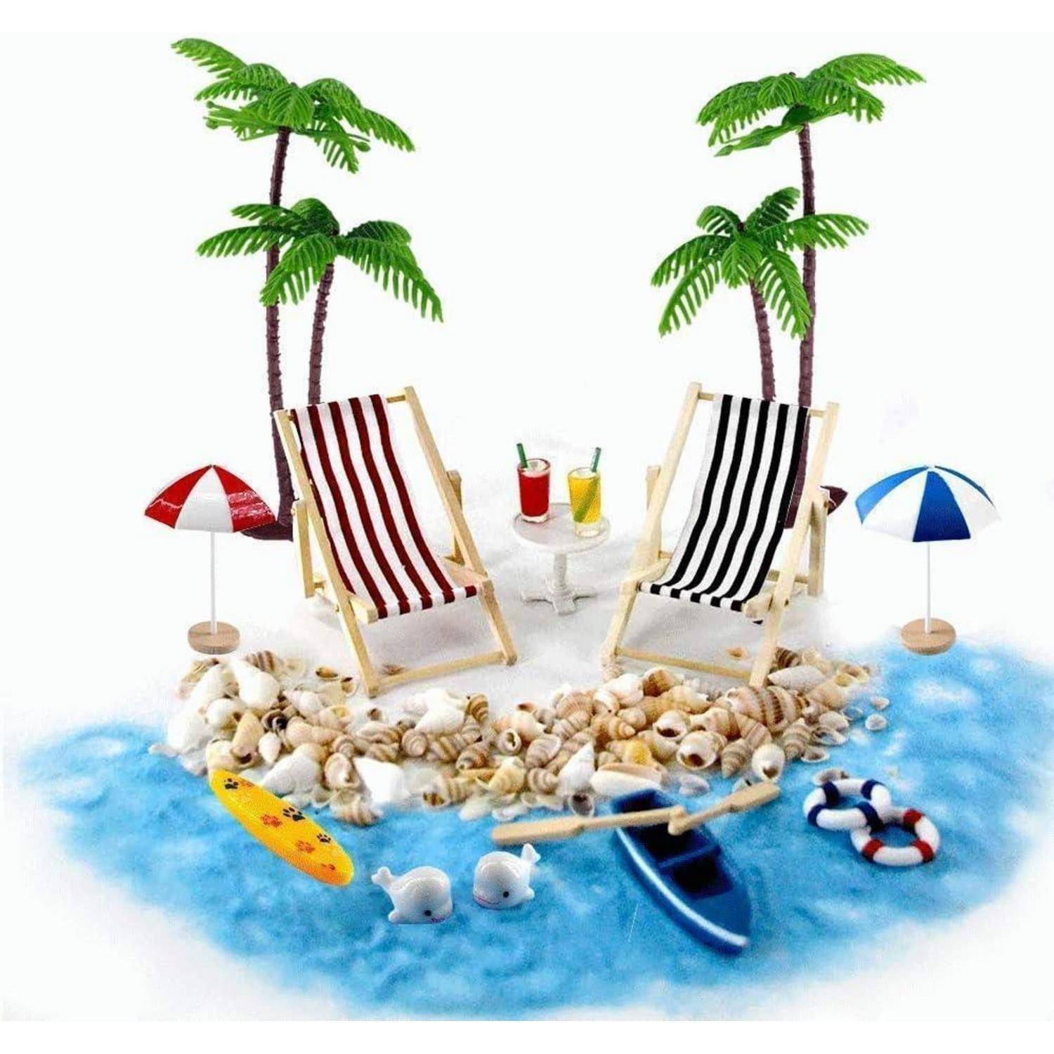 Strand Miniatur Ornament Set 16 Stück für DIY Zen Garten Deko
