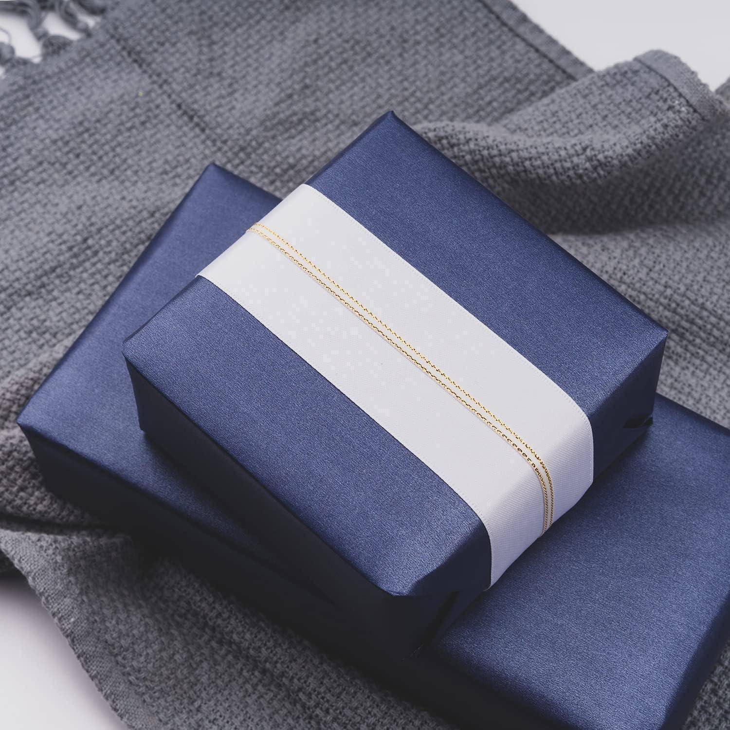 Marineblaues Mattes Geschenkpapier Minirolle Perlmutt Glanzpapier