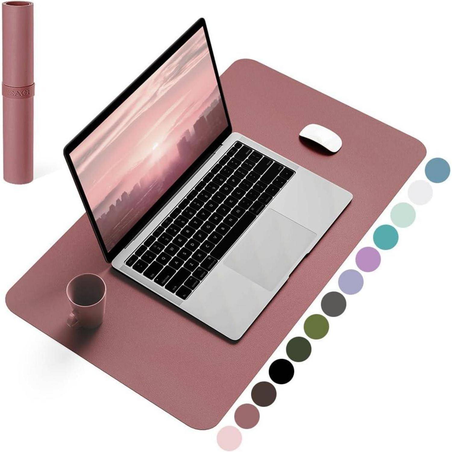 Schreibtischunterlage Mauspad Leder Wildleder Office Mousepad Laptop