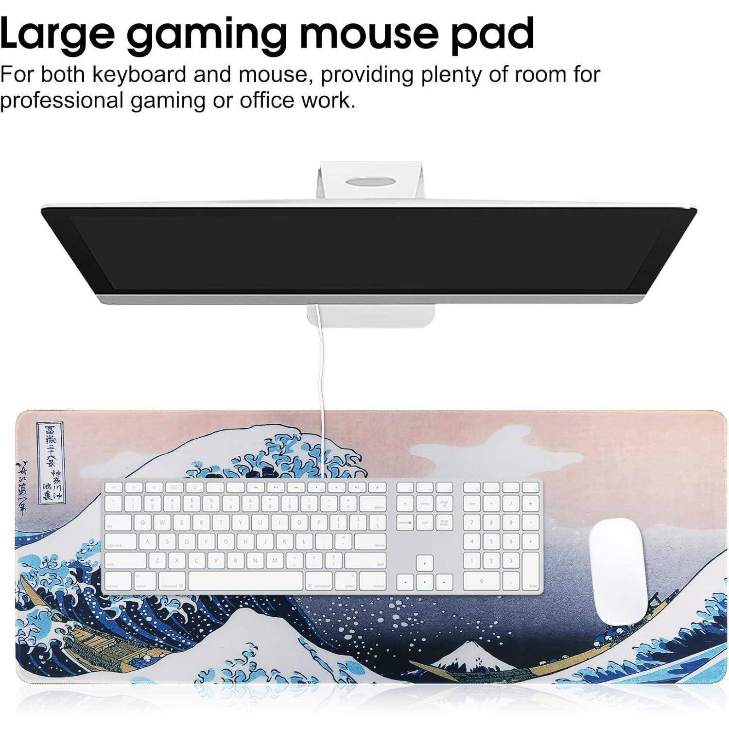 Gaming Mauspad XXL 60x30cm - Wasserdicht, rutschfest, weiche