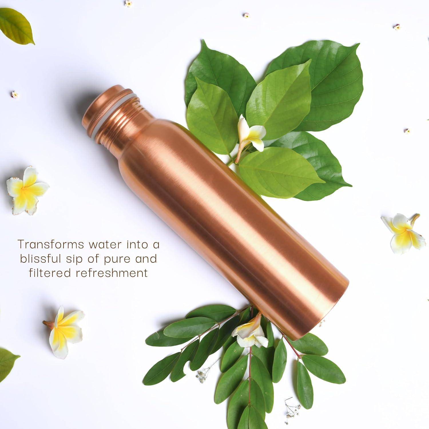 Kupfer-Wasserflasche 34 oz Ayurveda Gesundheitskrug Sport Yoga