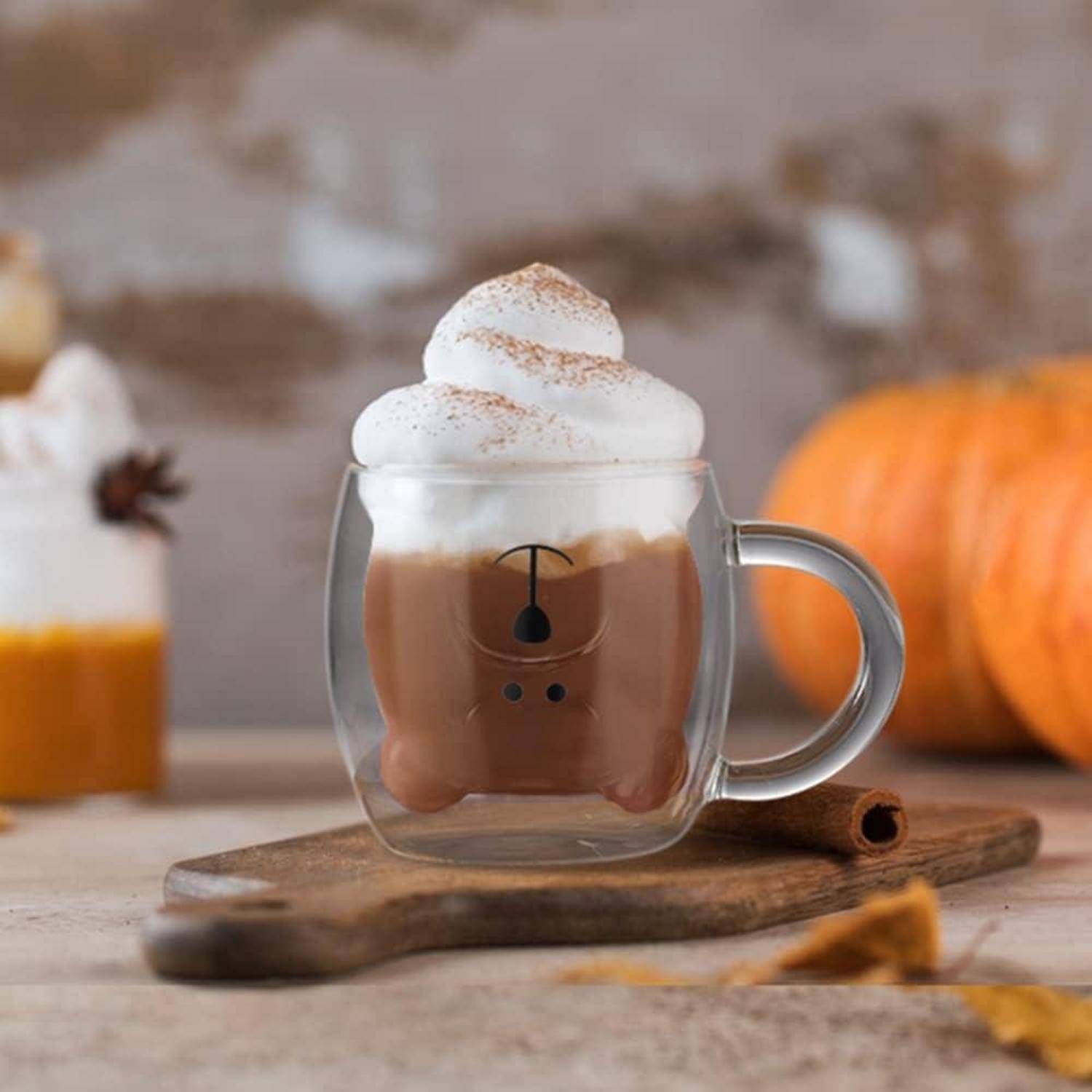 Süße Bär Doppelwandige Gläser 280ml Latte Macchiato Cappuccino Tasse