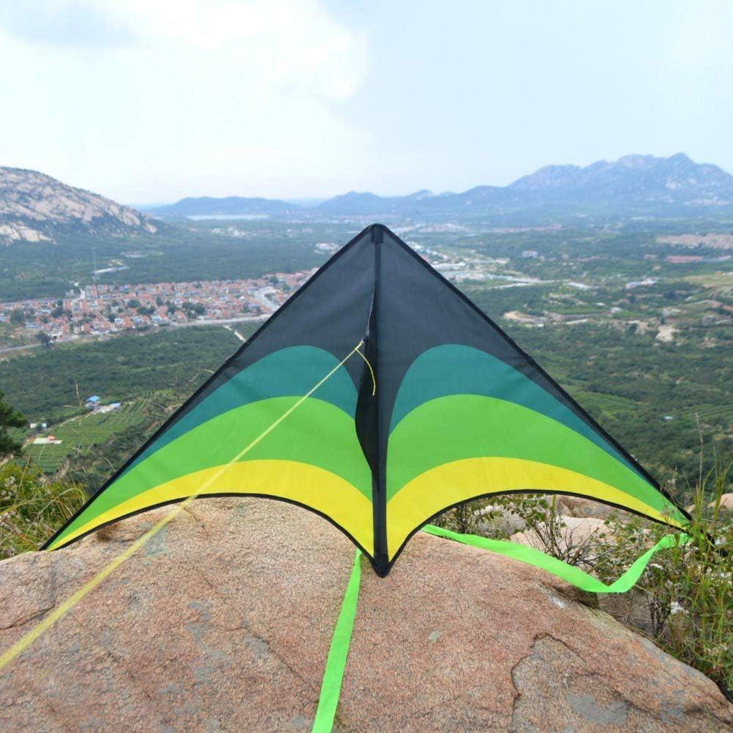 Delta Drachen Flugdrachen für Kinder und Erwachsene, 60'', Grün