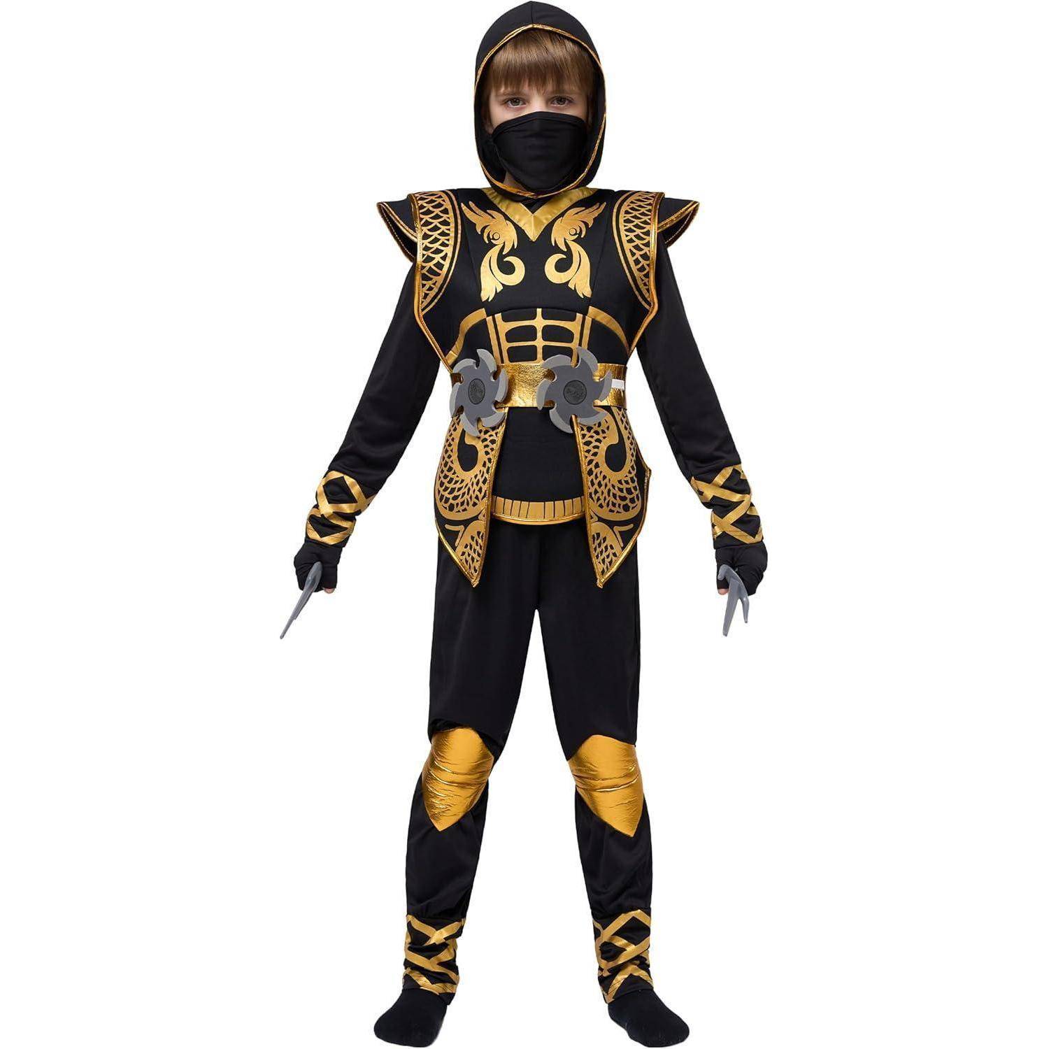 Halloween Golden Ninja Fighter Kostüm Kinder Kleinkinder Jungen