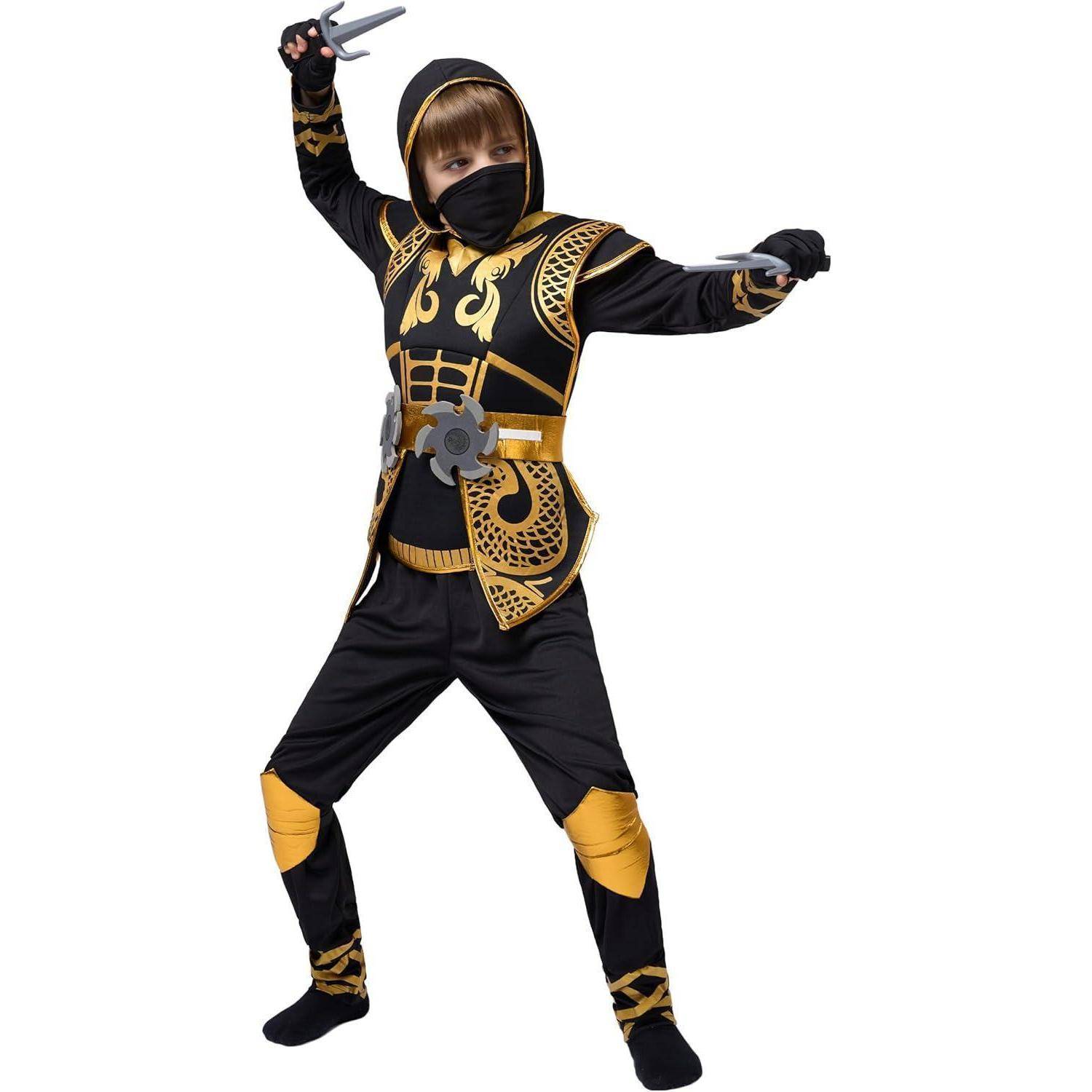 Halloween Golden Ninja Fighter Kostüm Kinder Kleinkinder Jungen