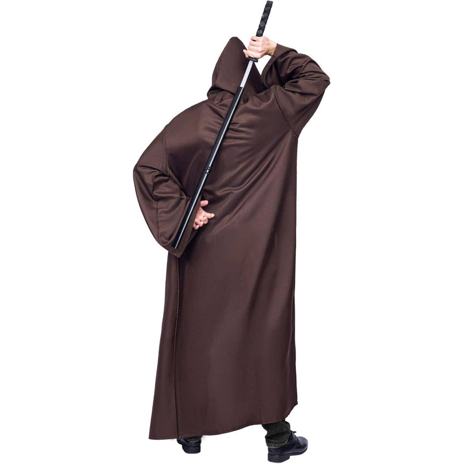 Umhang mit Kapuze Herren Robe Halloween Cape Karneval Fasching XL