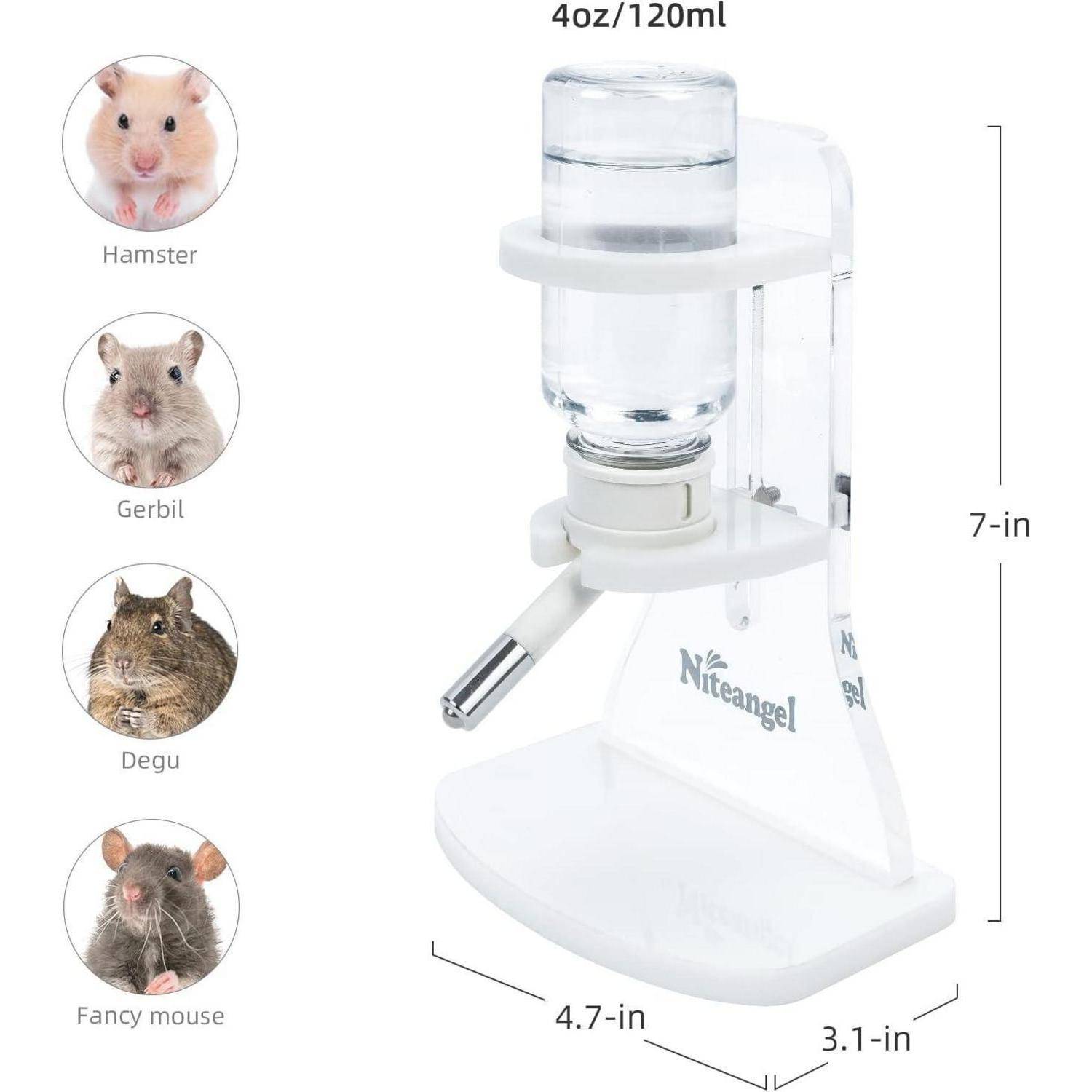 Wasserflasche mit Ständer für Zwerghamster Mäuse Ratte 120ml