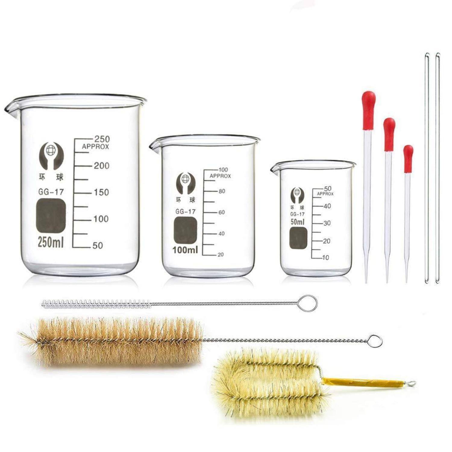 Borosilikatglas Bechergläser Set 3 Stück Graduierten Becherglas 50ml