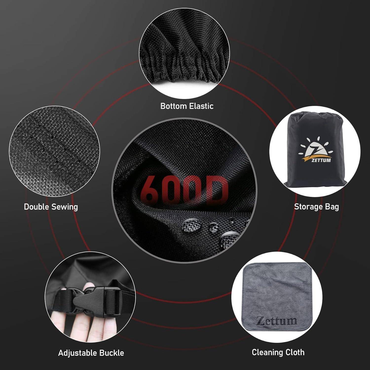 Rasenmäher Abdeckung 600D Oxford PU Beschichtung Wasserdicht Schwarz