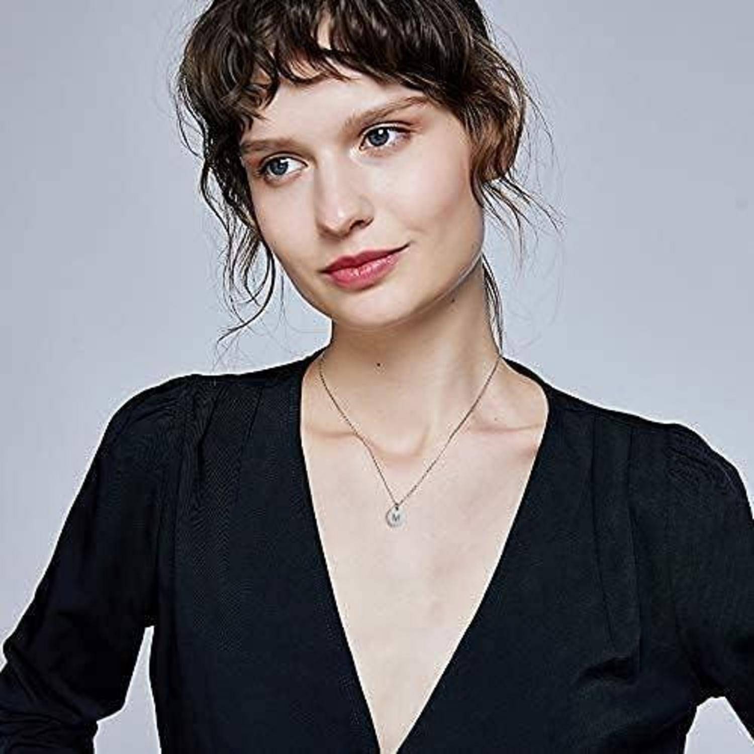 Damen Initialen Kette Buchstaben Anhänger Gold/Rosegold/Silber Herzen