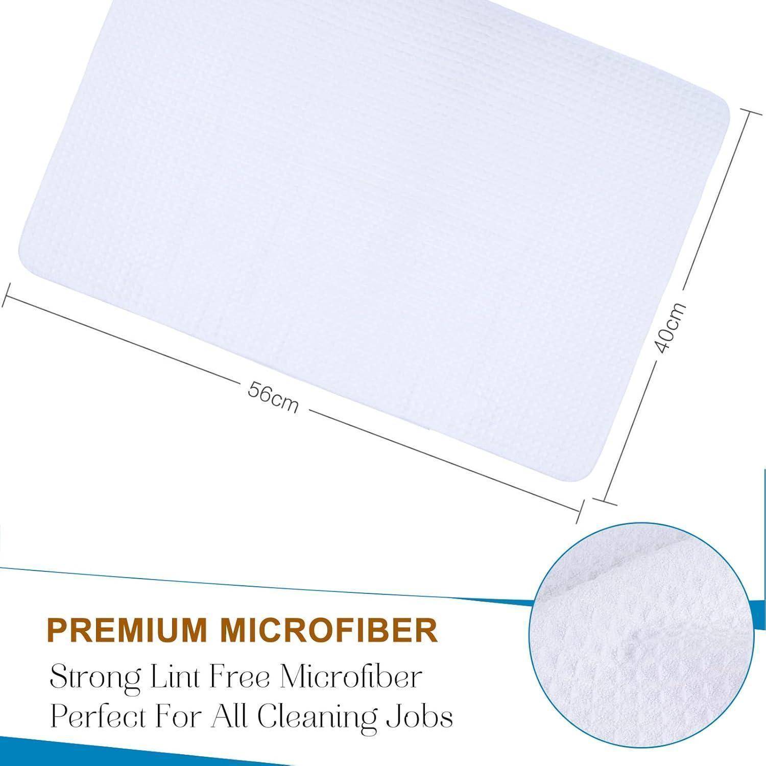 3er-Pack Microfaser Geschirrtücher Waffelgewebe saugfähig 40x56 cm
