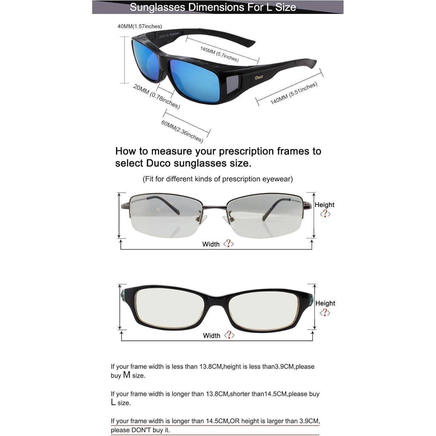 Polarisierte Sonnenbrille UV400 Schutz Überbrille für Brillenträger