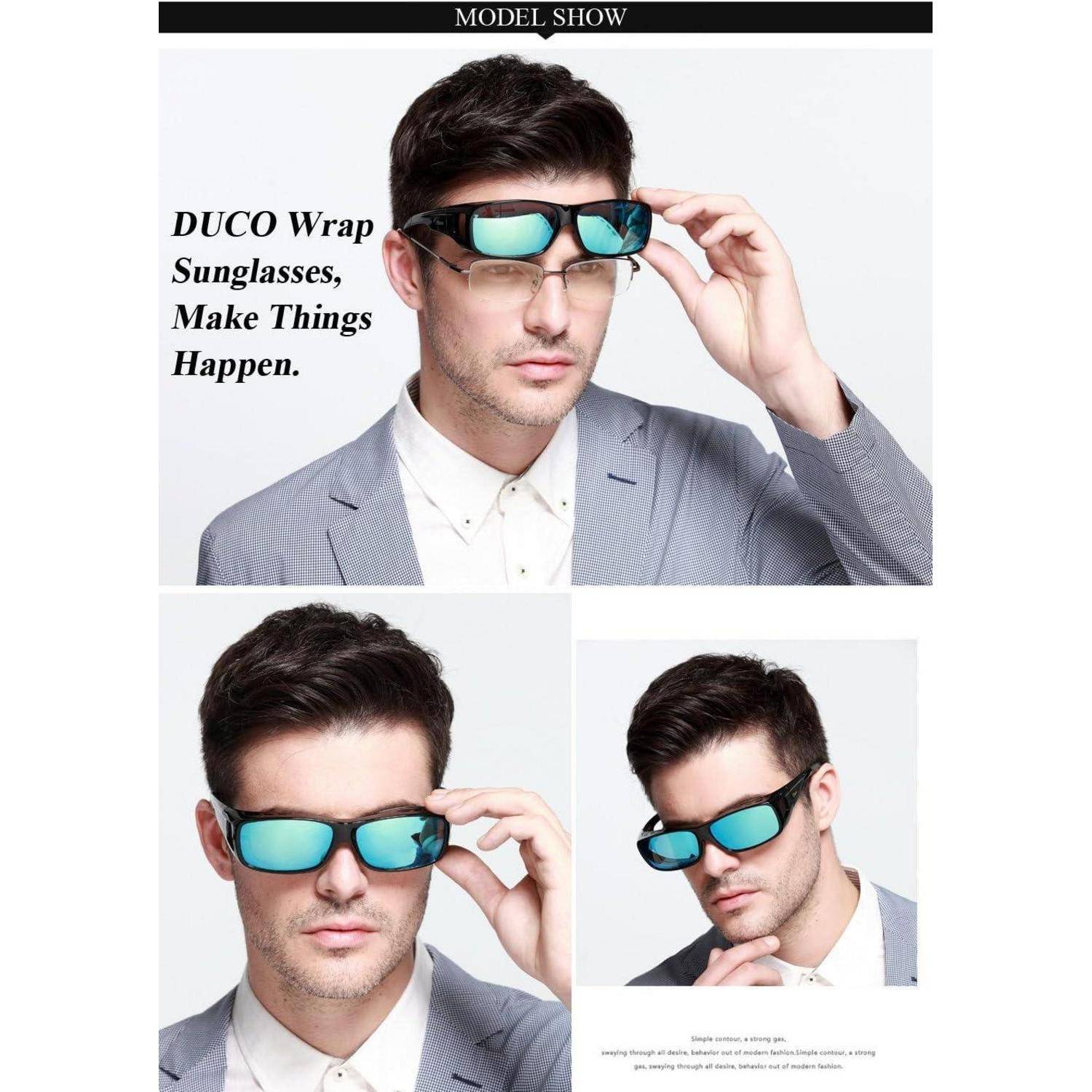 Polarisierte Sonnenbrille UV400 Schutz Überbrille für Brillenträger