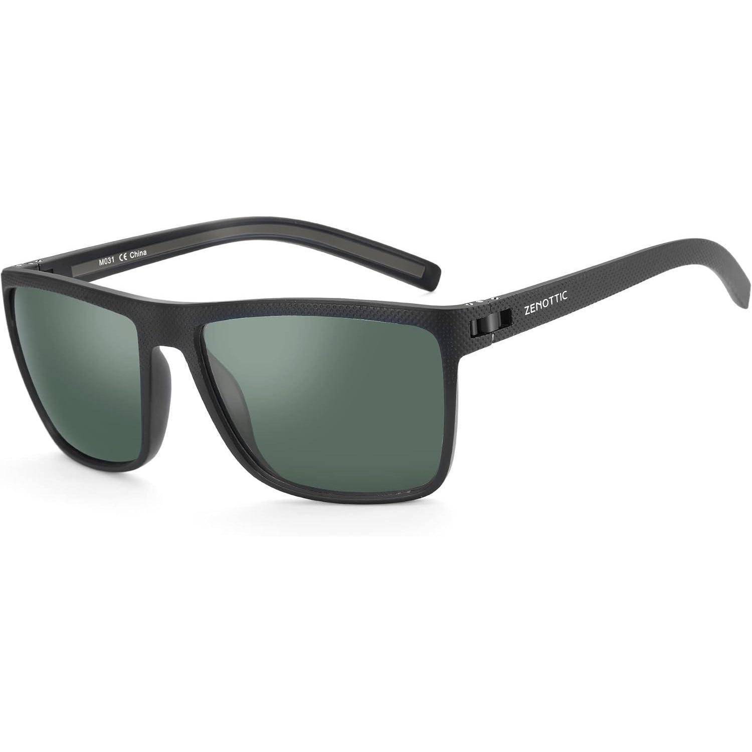 Sonnenbrille Herren Polarisiert TR90 Rahmen UV400 Schutz Grün Linse