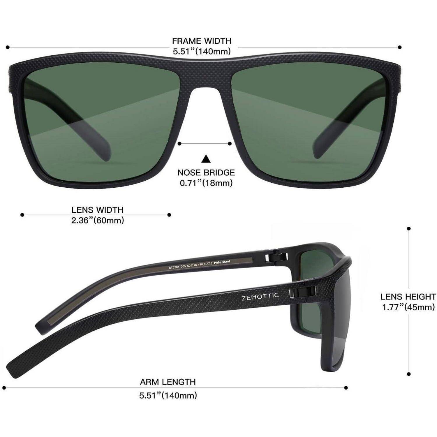 Sonnenbrille Herren Polarisiert TR90 Rahmen UV400 Schutz Grün Linse