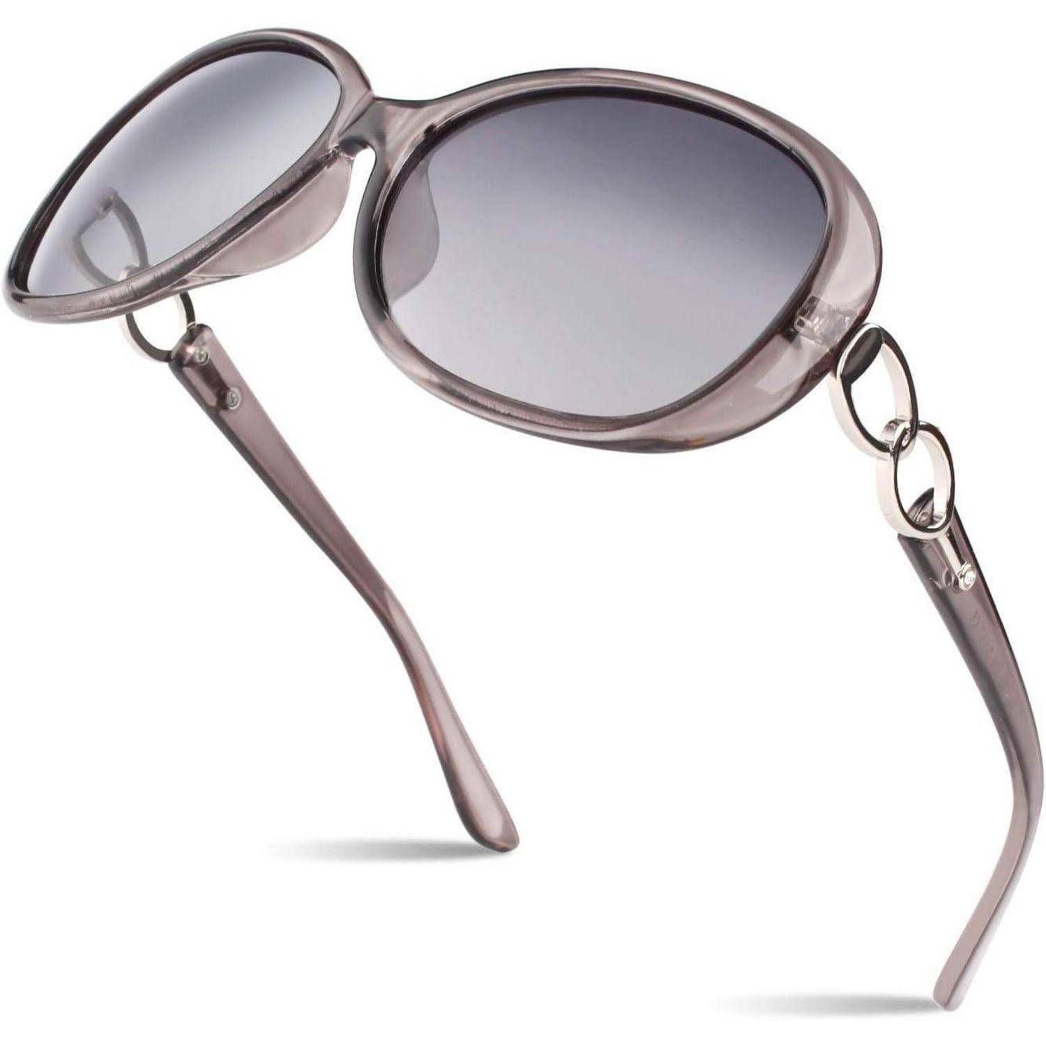 Sonnenbrille Damen Polarisiert Groß Vintage Oversize UV400 Schutz