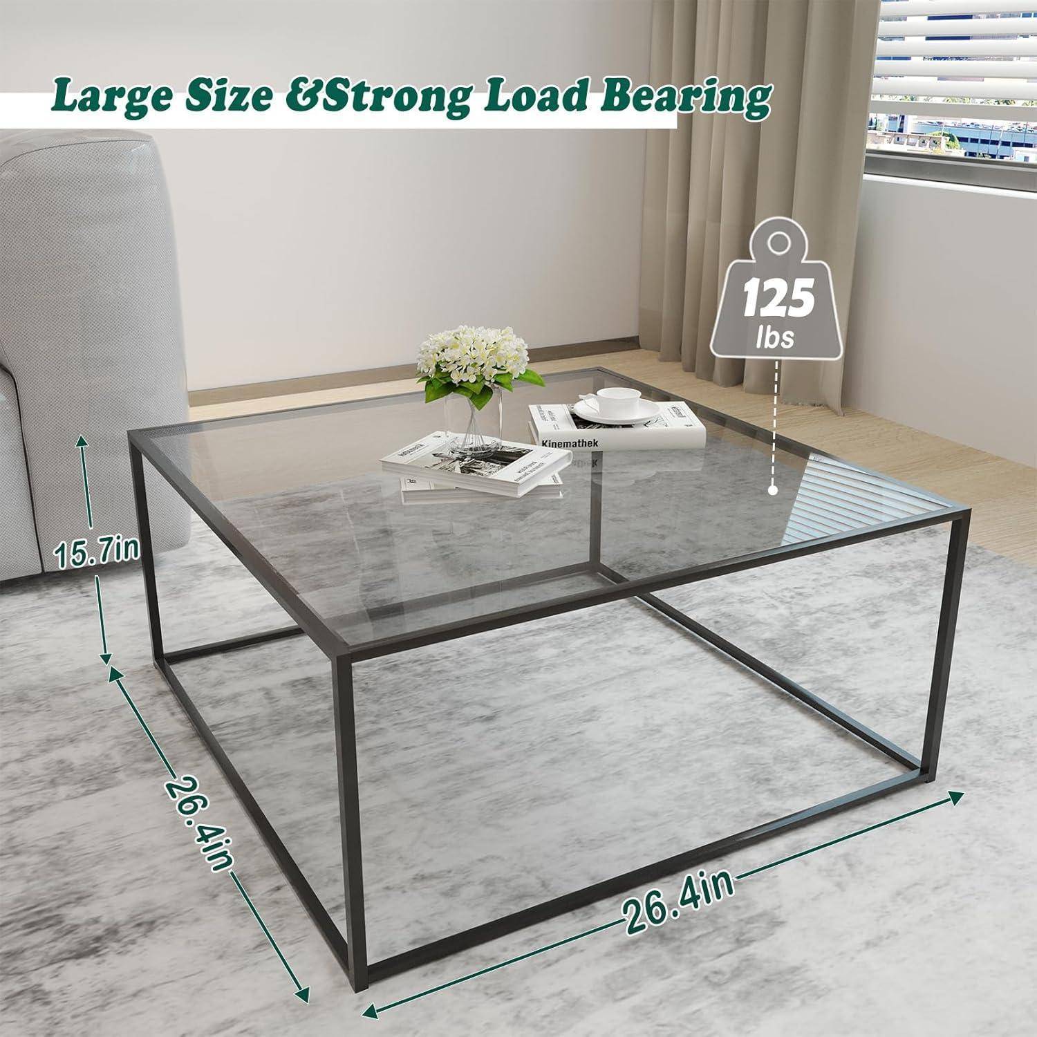 Runder Couchtisch Glastisch Schwarz 4 mm Metallgestell 45x70 cm