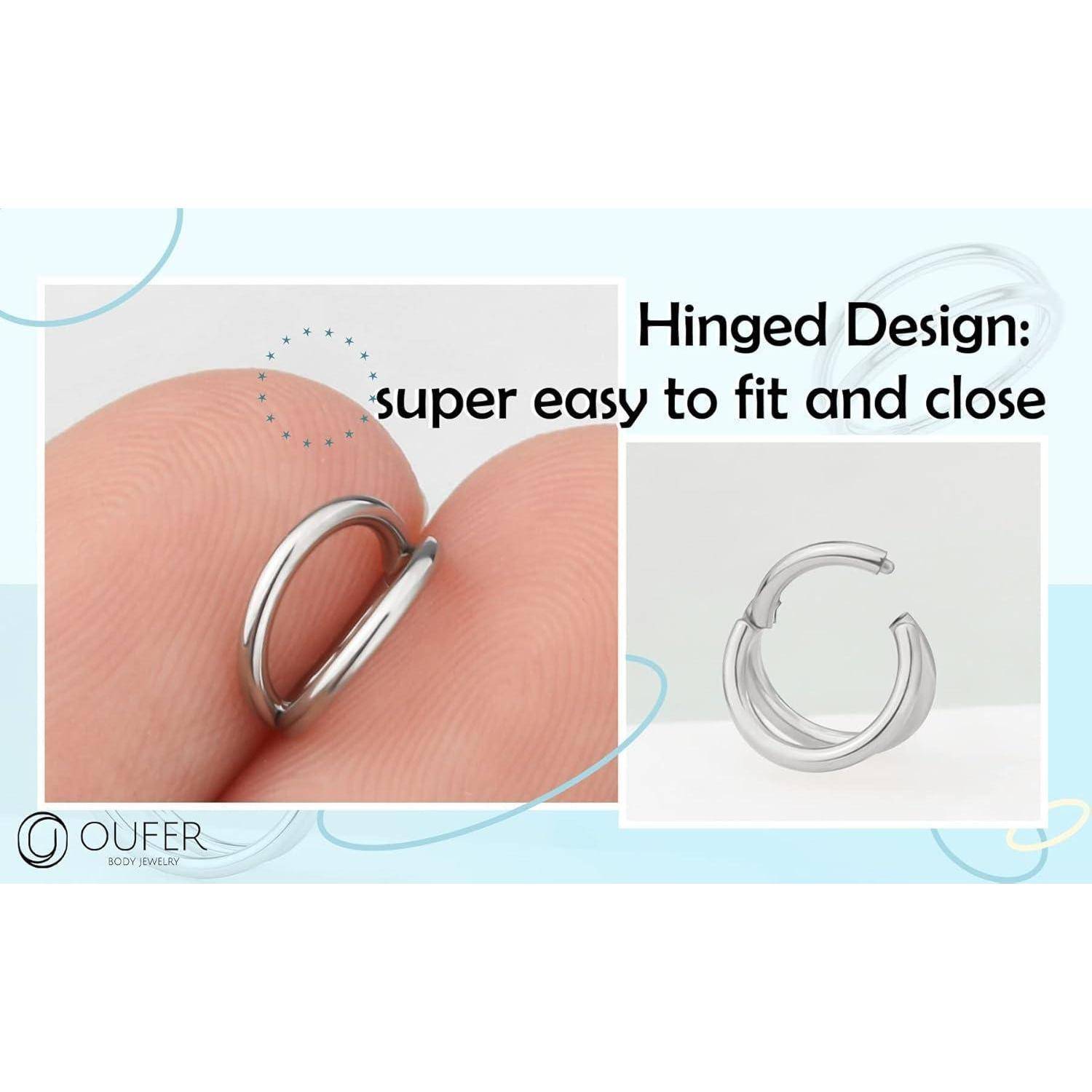 Nasenpiercing 18G 1.0mm Chirurgenstahl Helix Hoop Ring Nasenring