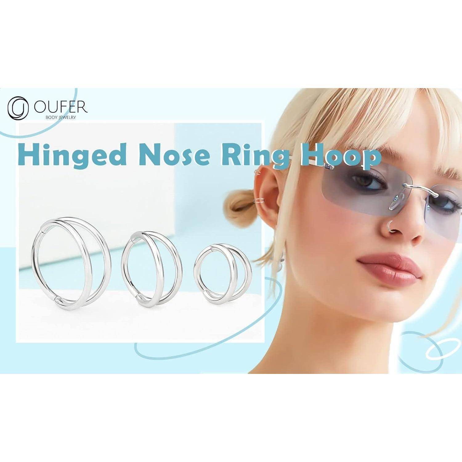 Nasenpiercing 18G 1.0mm Chirurgenstahl Helix Hoop Ring Nasenring