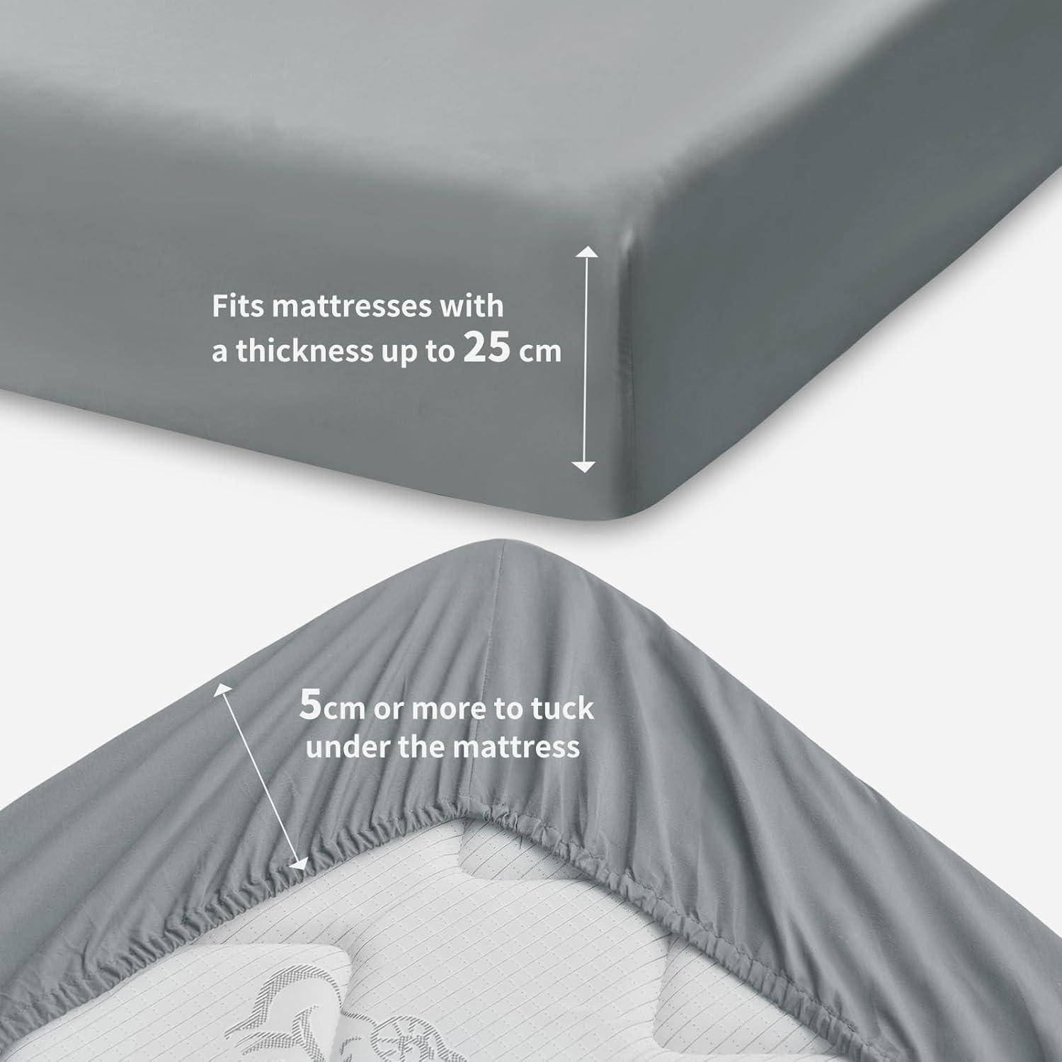 Spannbettlaken 140x200cm Grau Mikrofaser OekoTex 140x200 01 Hellgrau