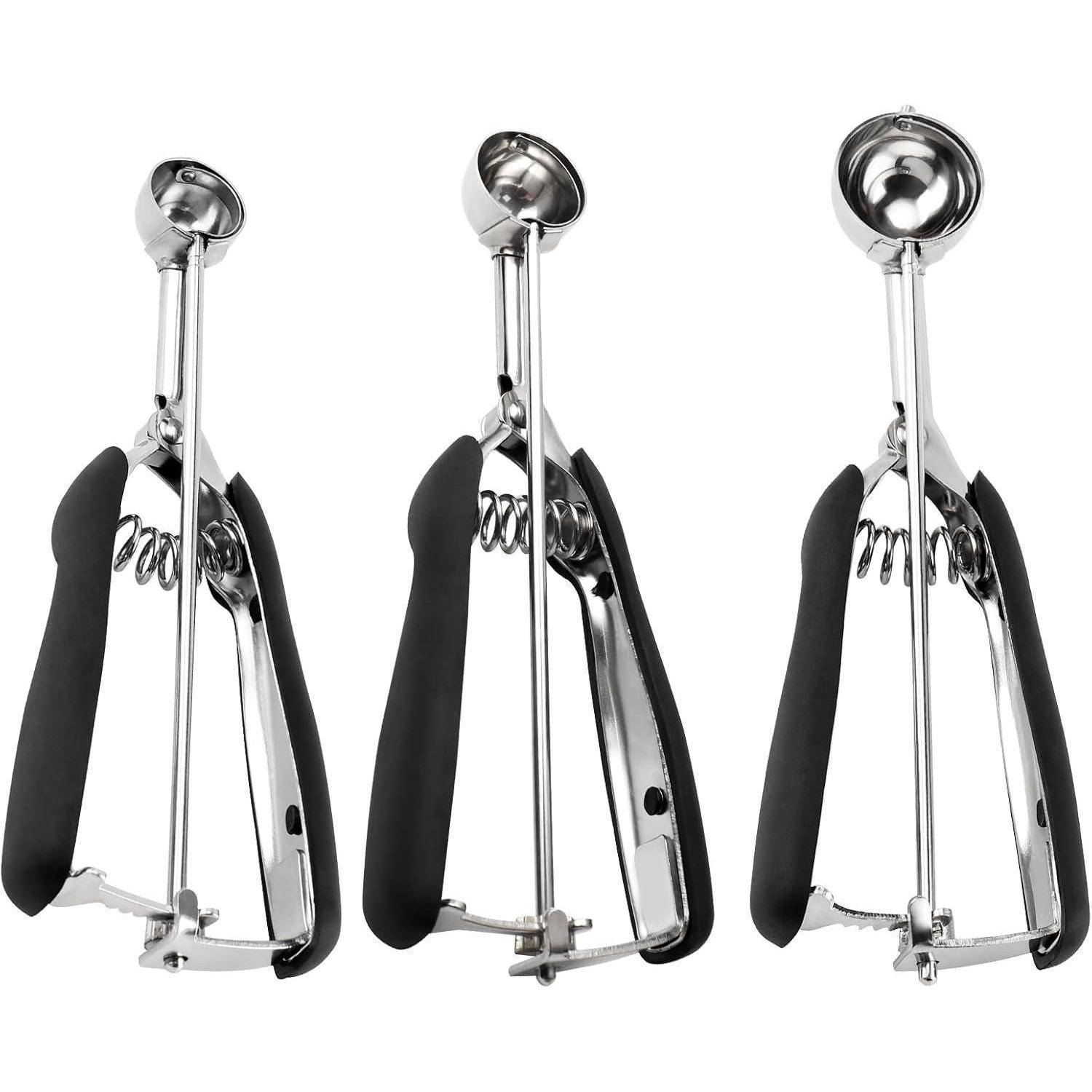 Keksschaufel Set 3teilig Teelöffel Backen Edelstahl 25mm 30mm 35mm