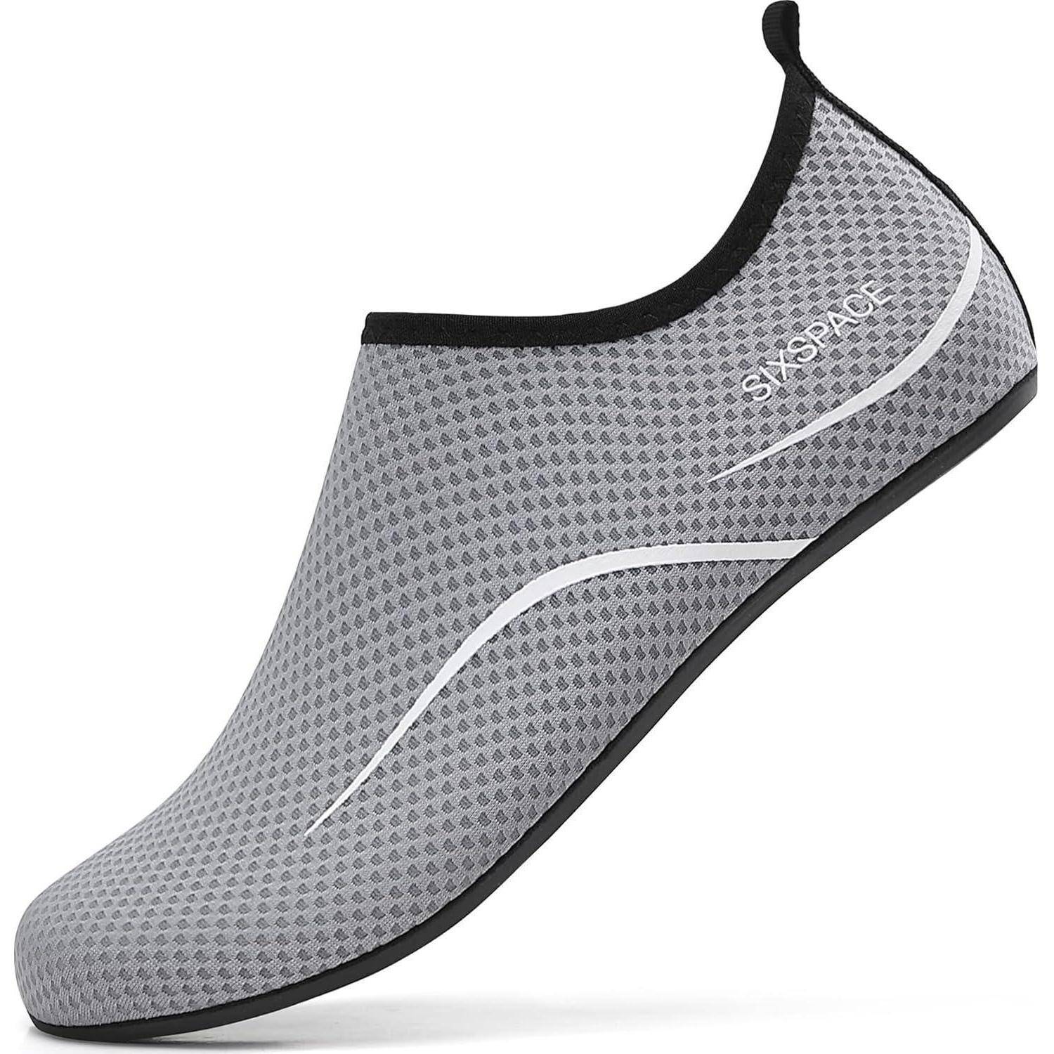 Badeschuhe Herren Damen Wasserschuhe Aquaschuhe Slipon 43 EU 487 Grau