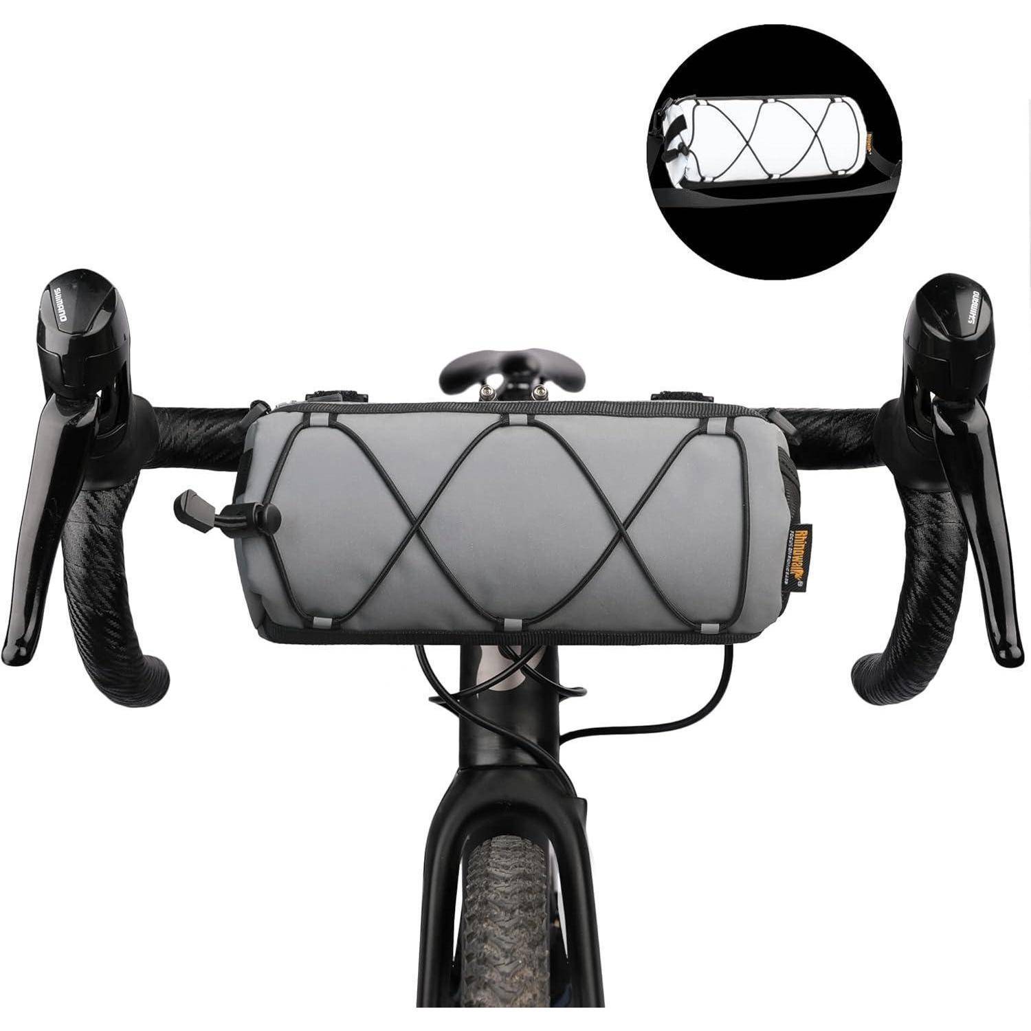 Lenkertasche Fahrradtasche Schultergurt Rennrad Reflektierendes Grau