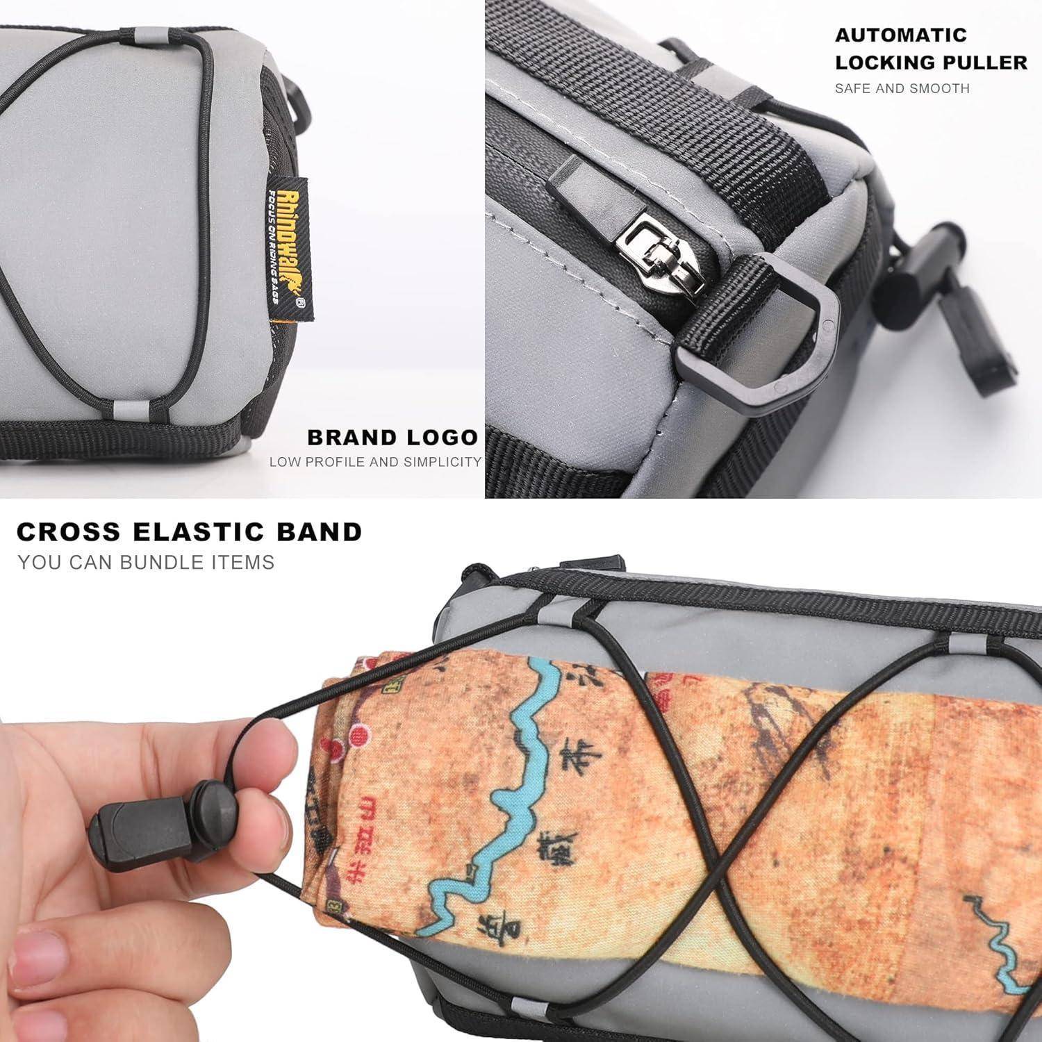Lenkertasche Fahrradtasche Schultergurt Rennrad Reflektierendes Grau