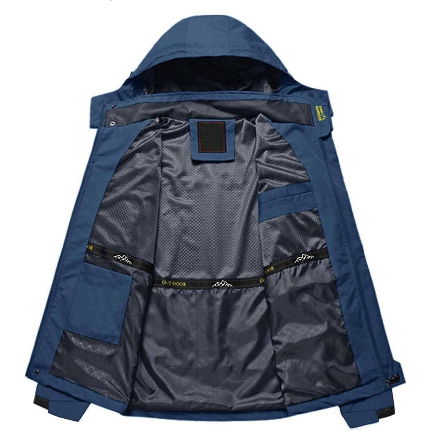 Softshelljacke Herren wasserabweisend Kapuze Wandern M Denimblau