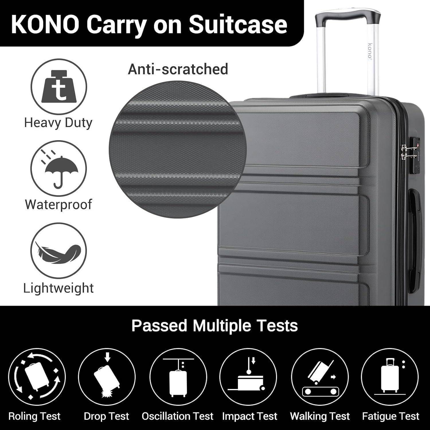 Koffer Trolley Reisekoffer XL (74cm) Grau