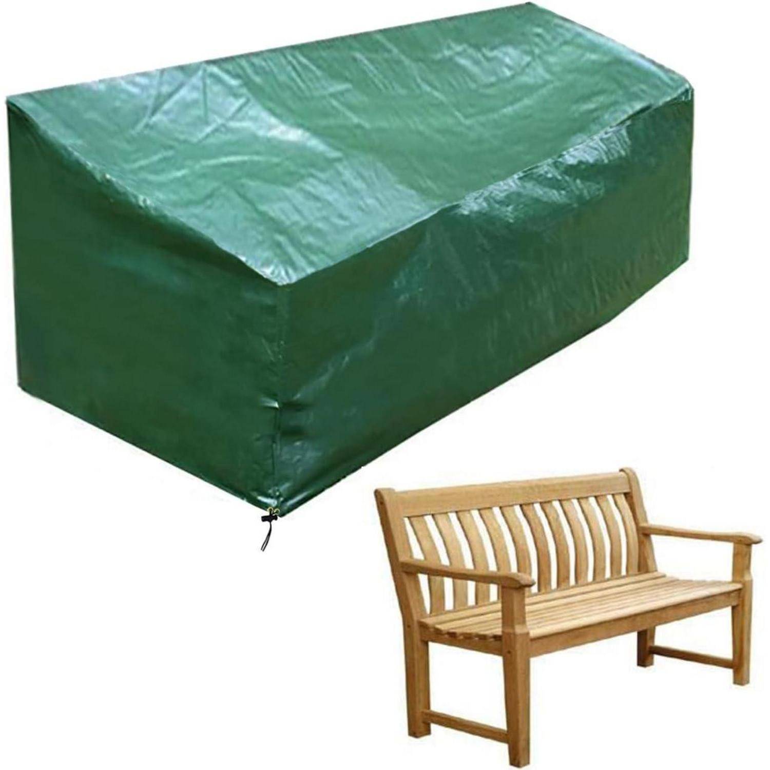 Gartenbank Abdeckung 3 Sitzer 163x66x63 89cm,3 Seater Pe-grün