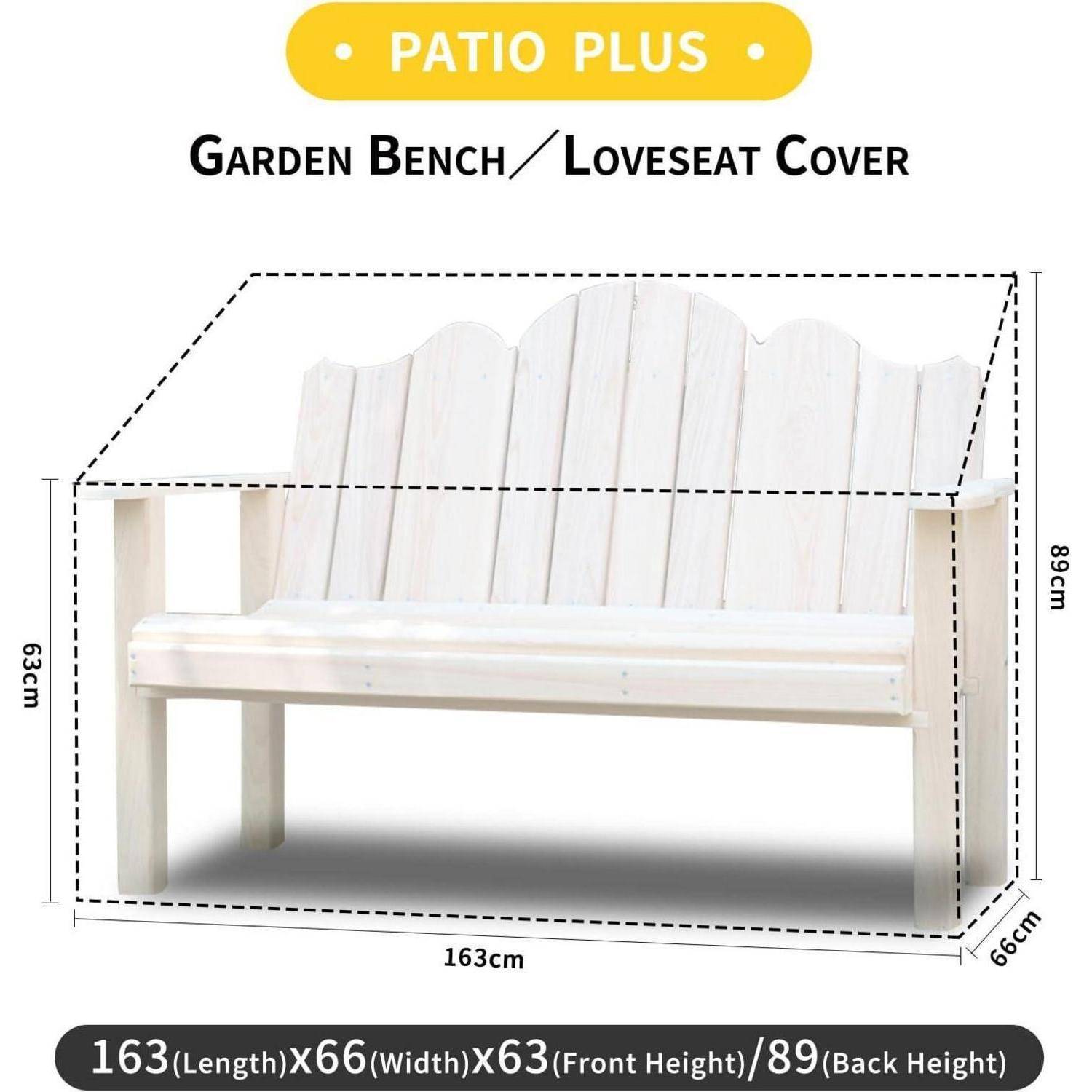Gartenbank Abdeckung 3 Sitzer 163x66x63 89cm,3 Seater Pe-grün