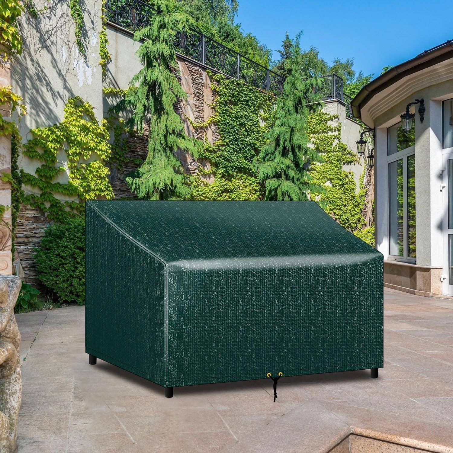 Gartenbank Abdeckung 3 Sitzer 163x66x63 89cm,3 Seater Pe-grün