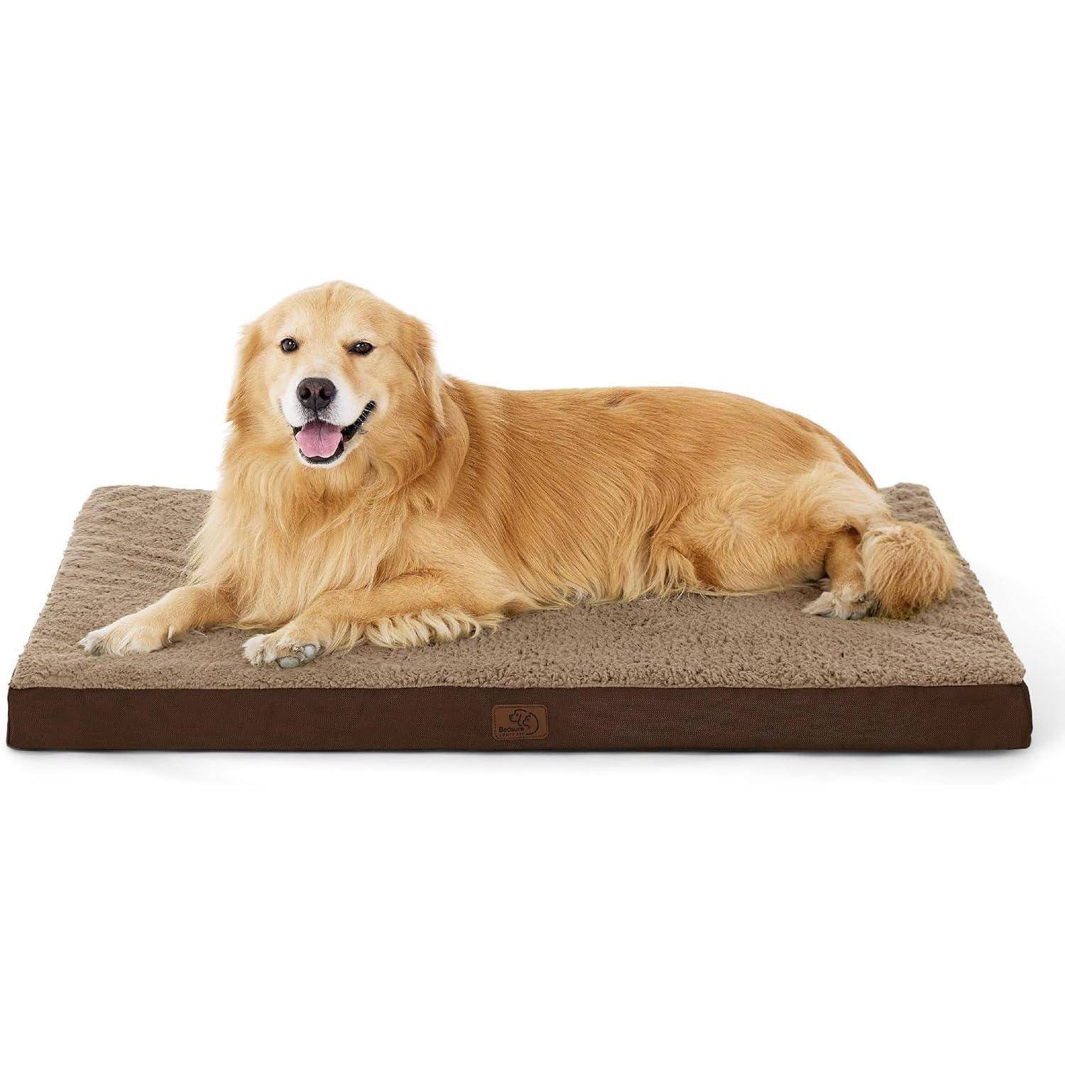 Hundebett orthopädisches Hundematratze L 112 x B 81 x H 8 cm Braun