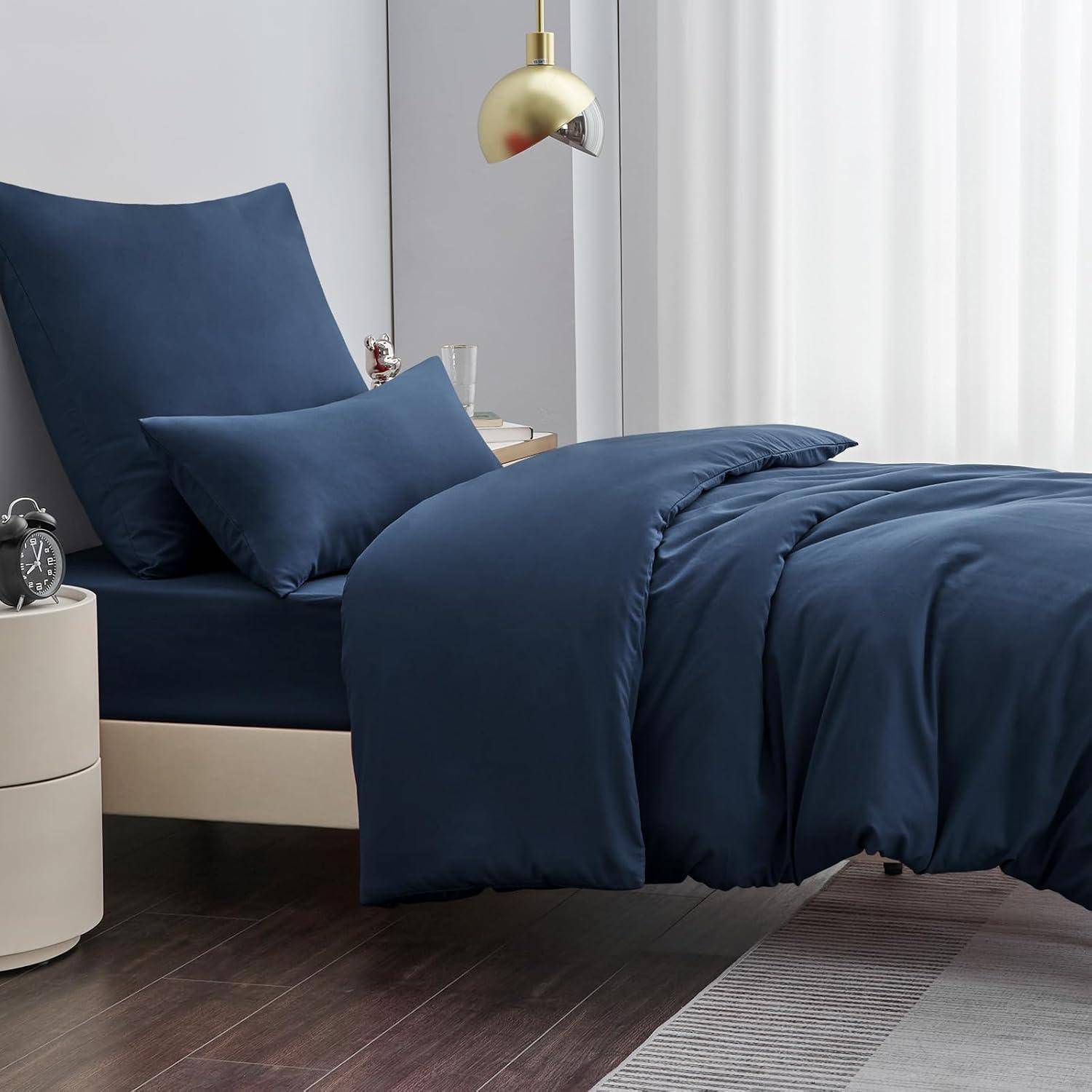 Bettwäsche 155x220 2tlg Mikrofaser 155x220cm+80x80cm 05 Blau