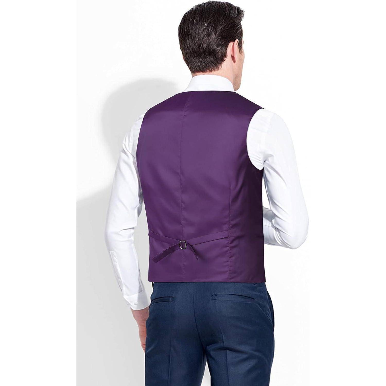Anzugweste Herren Hochzeit Business Taschen XS 4XL XXL Violett