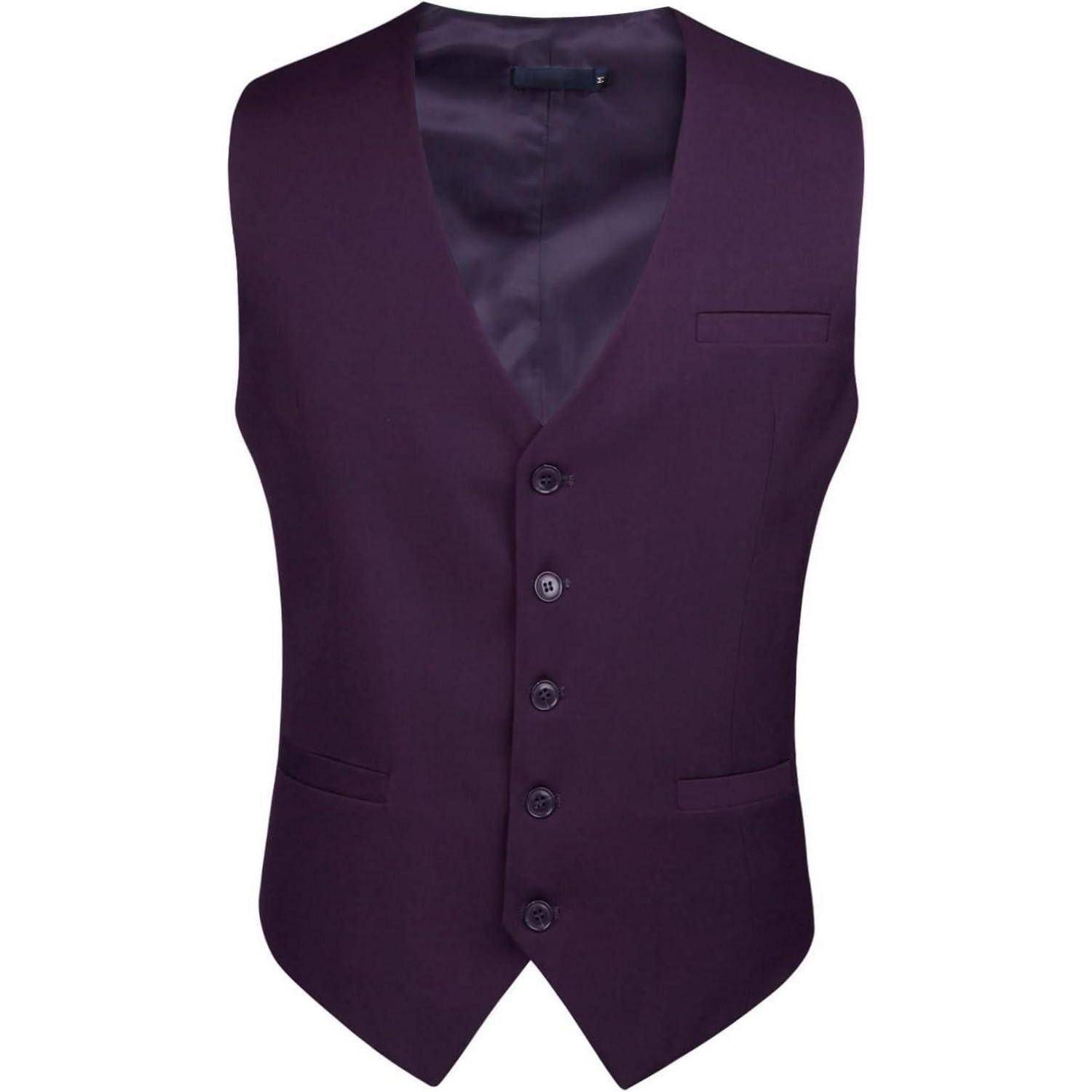 Anzugweste Herren Hochzeit Business Taschen XS 4XL XXL Violett
