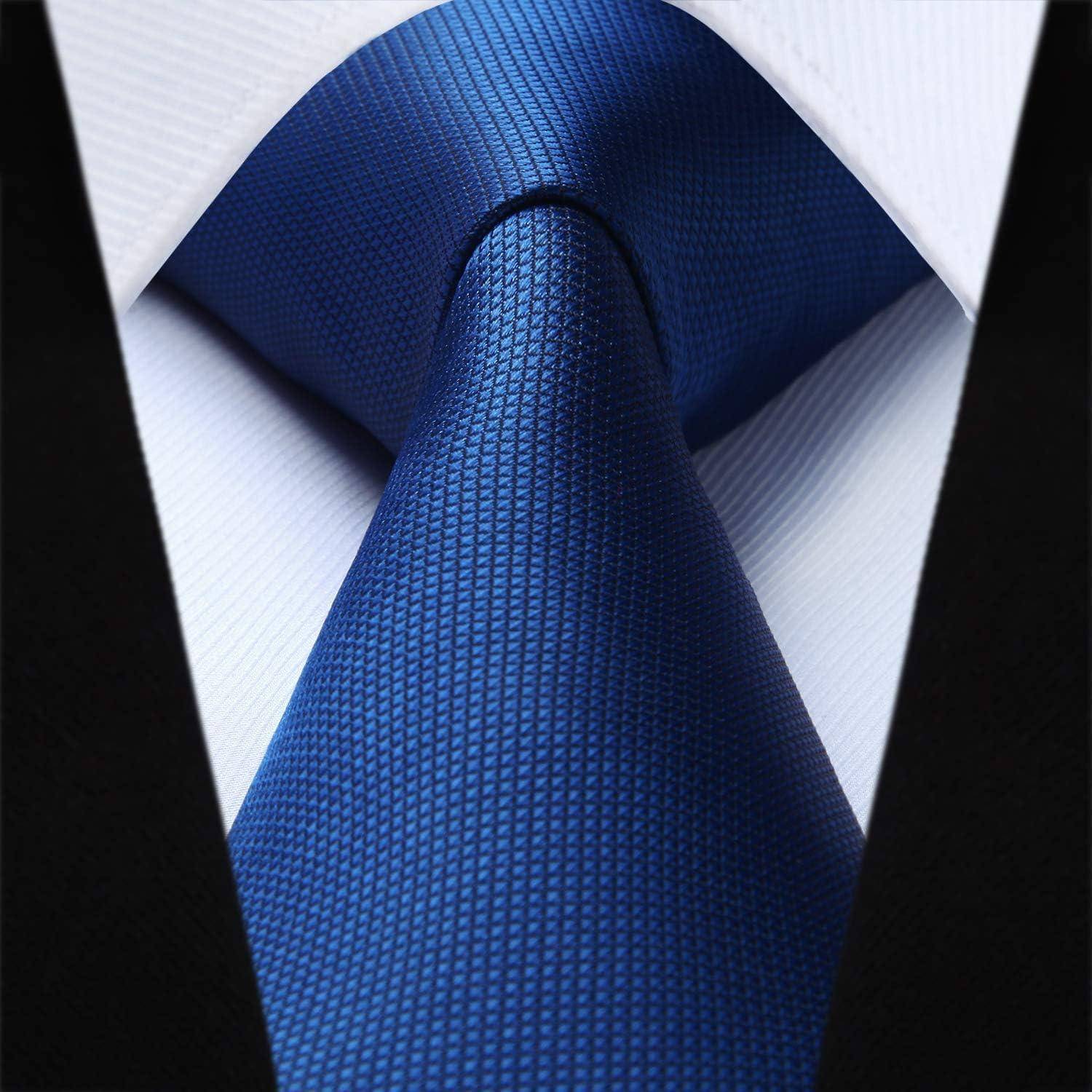 Krawatte Herren Hochzeit kariert Einstecktuch Blumen Set Blau