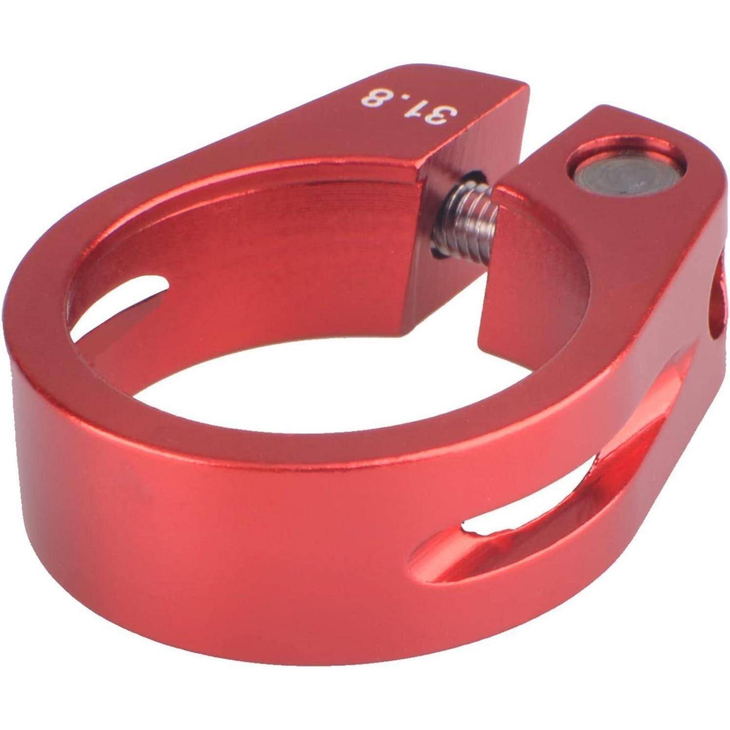 Sattelklemme Fahrrad Schnellspanner MTB Rennrad 01 Rot 31.8mm