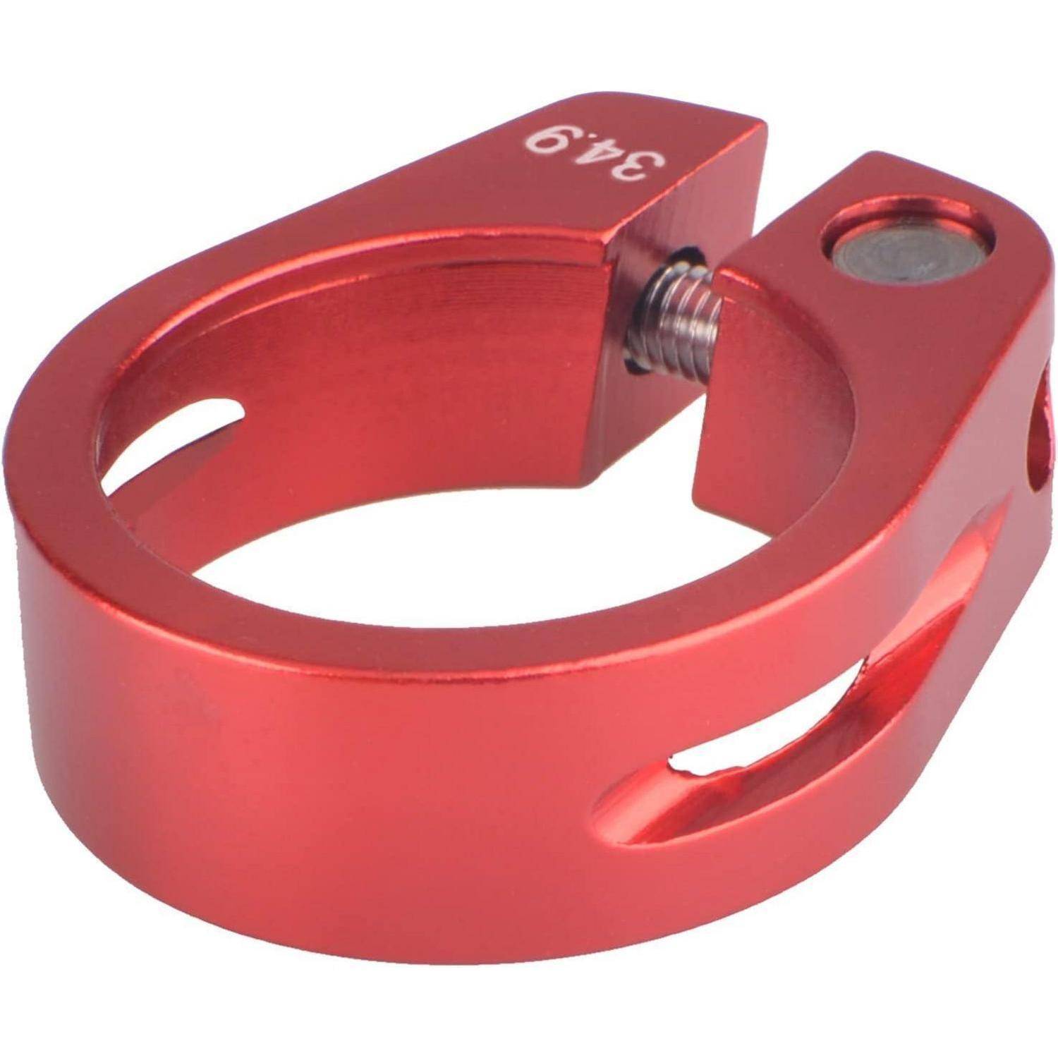 Sattelklemme Sattelstütze Schnellspanner MTB Rennrad 01 Rot 34.9mm