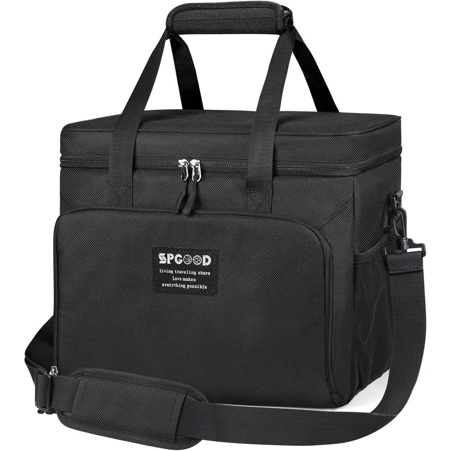 Kühltasche Picknicktasche Isoliert Faltbar 30L 40L Schwarz 30L