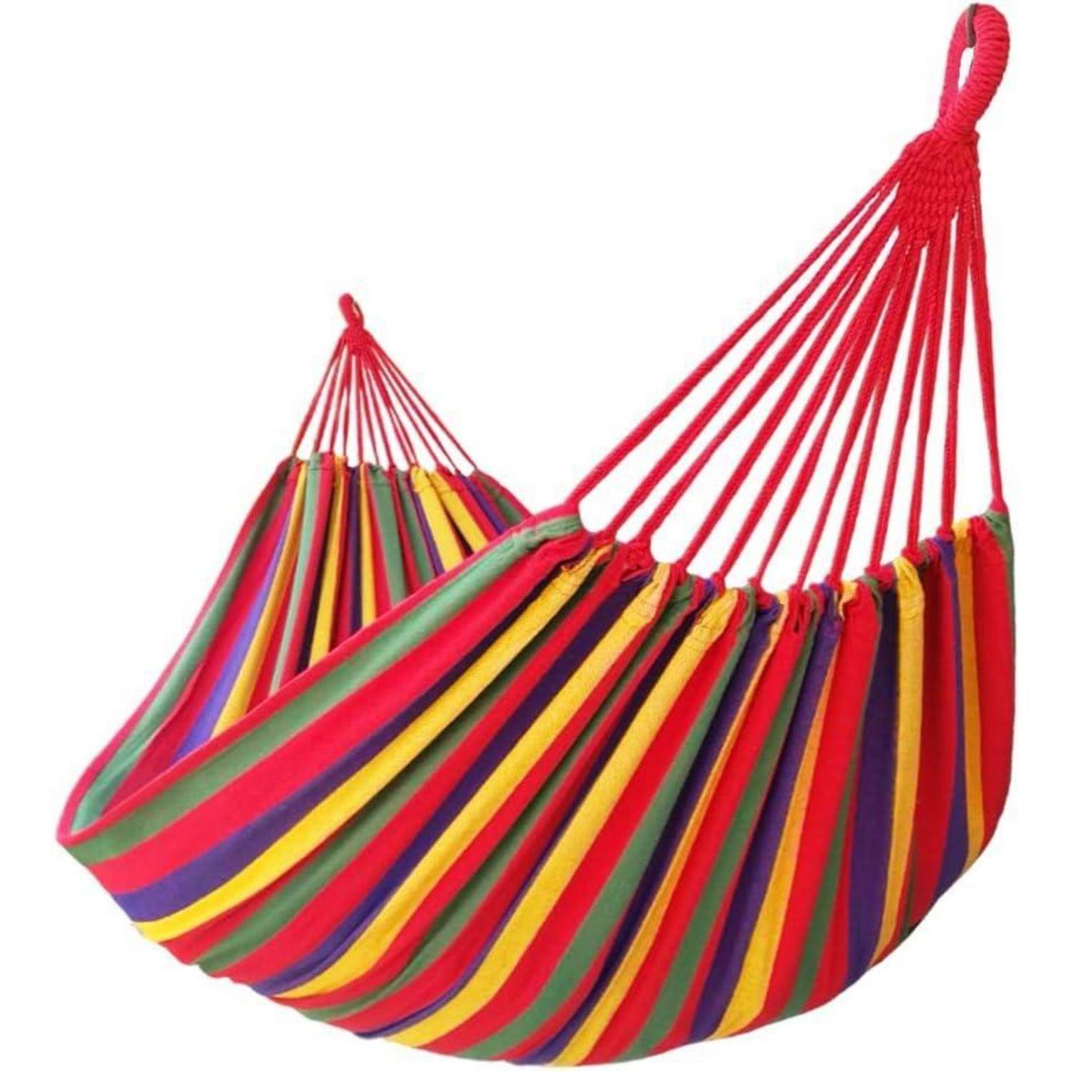 Doppelhängematte Baumwolle 2 Personen 250x160cm 300kg Regenbogen Xxxl