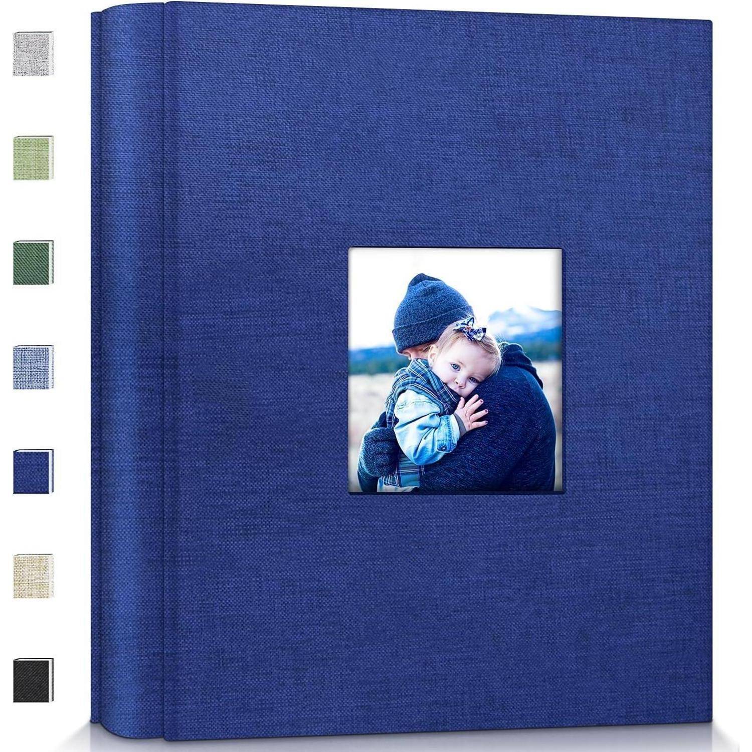 Fotoalbum 10x15cm 300 Taschen Leineneinband 600Fotos Dunkelblau