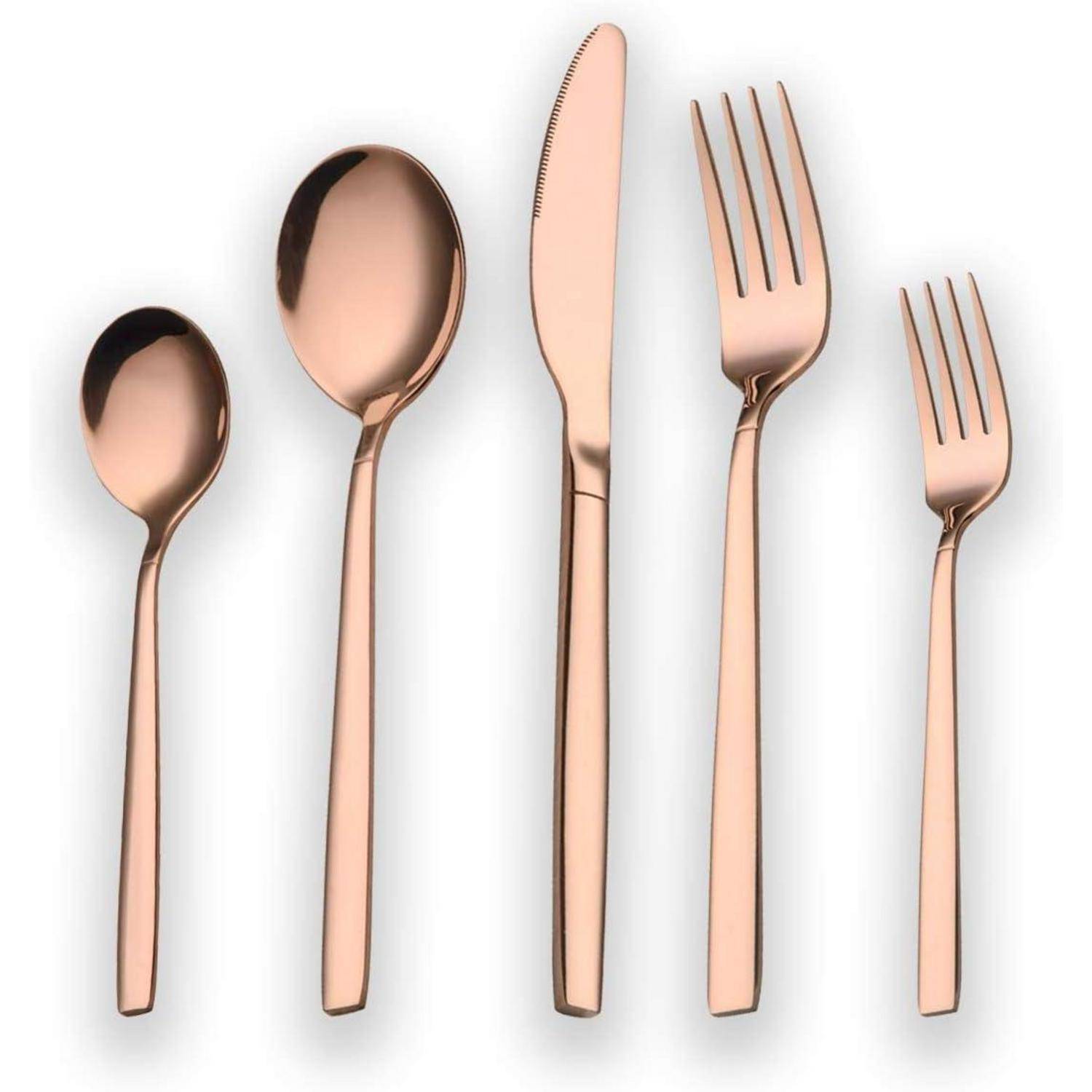 Besteckset 30tlg Titanium Rosé vergoldet Service6 Kupfer 05. Roségold