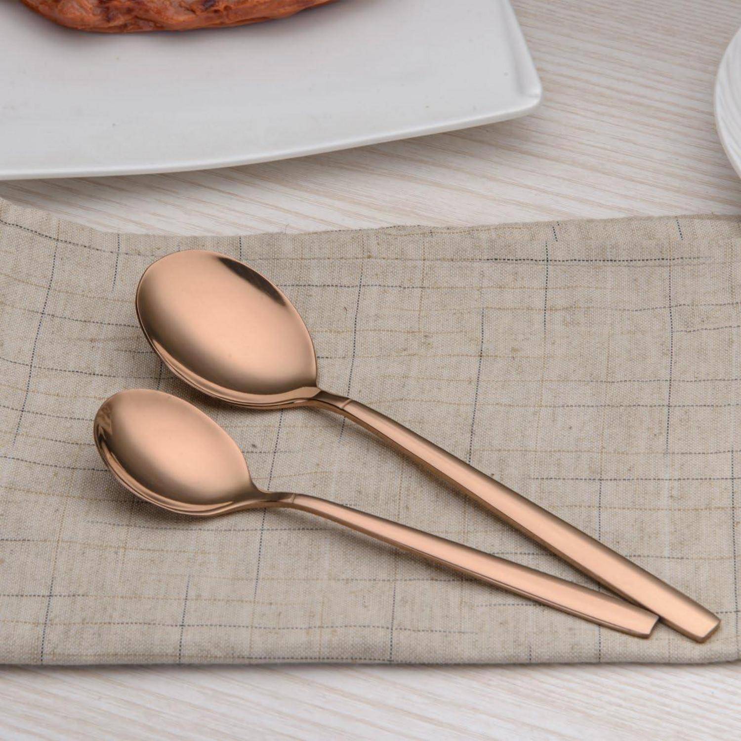 Besteckset 30tlg Titanium Rosé vergoldet Service6 Kupfer 05. Roségold