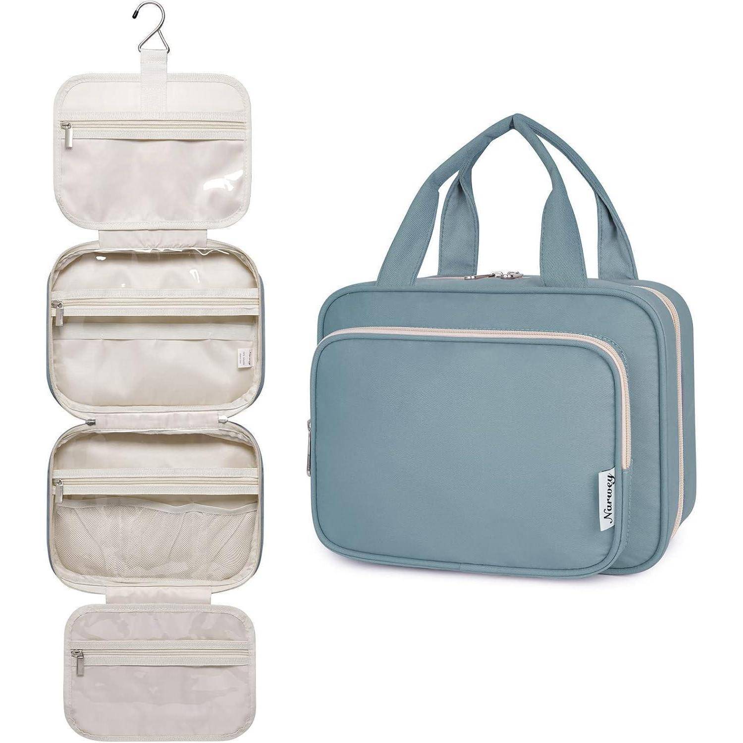 Kulturtasche Damen Kulturbeutel Waschtasche A-graublau M