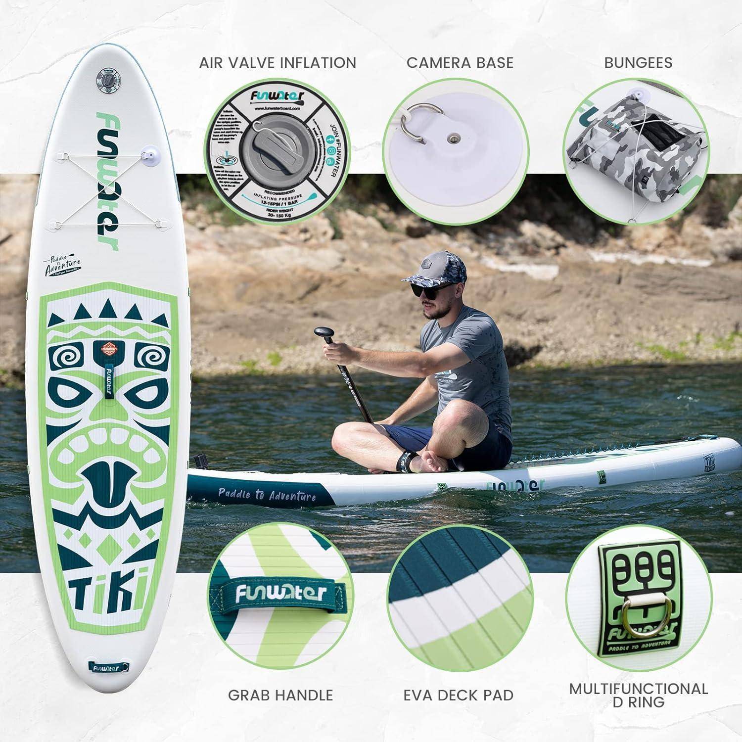Aufblasbares Stand Up Paddling Board SUP Paddle Board mit Zubehör für