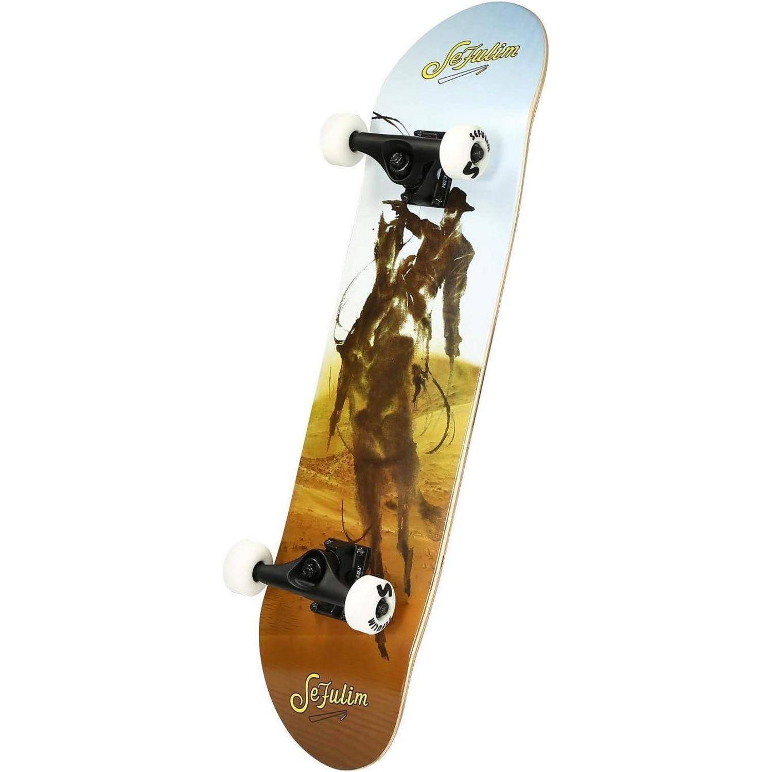 Skateboard 78,9x20,3cm 7lagig Ahorn DoppelKick Anfänger Farbenfroh