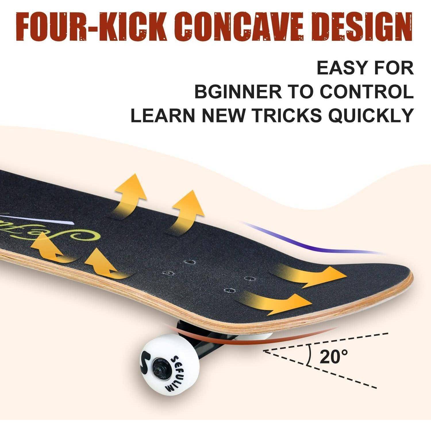 Skateboard 78,9x20,3cm 7lagig kanadischer Ahorn Motorcycle-Wall