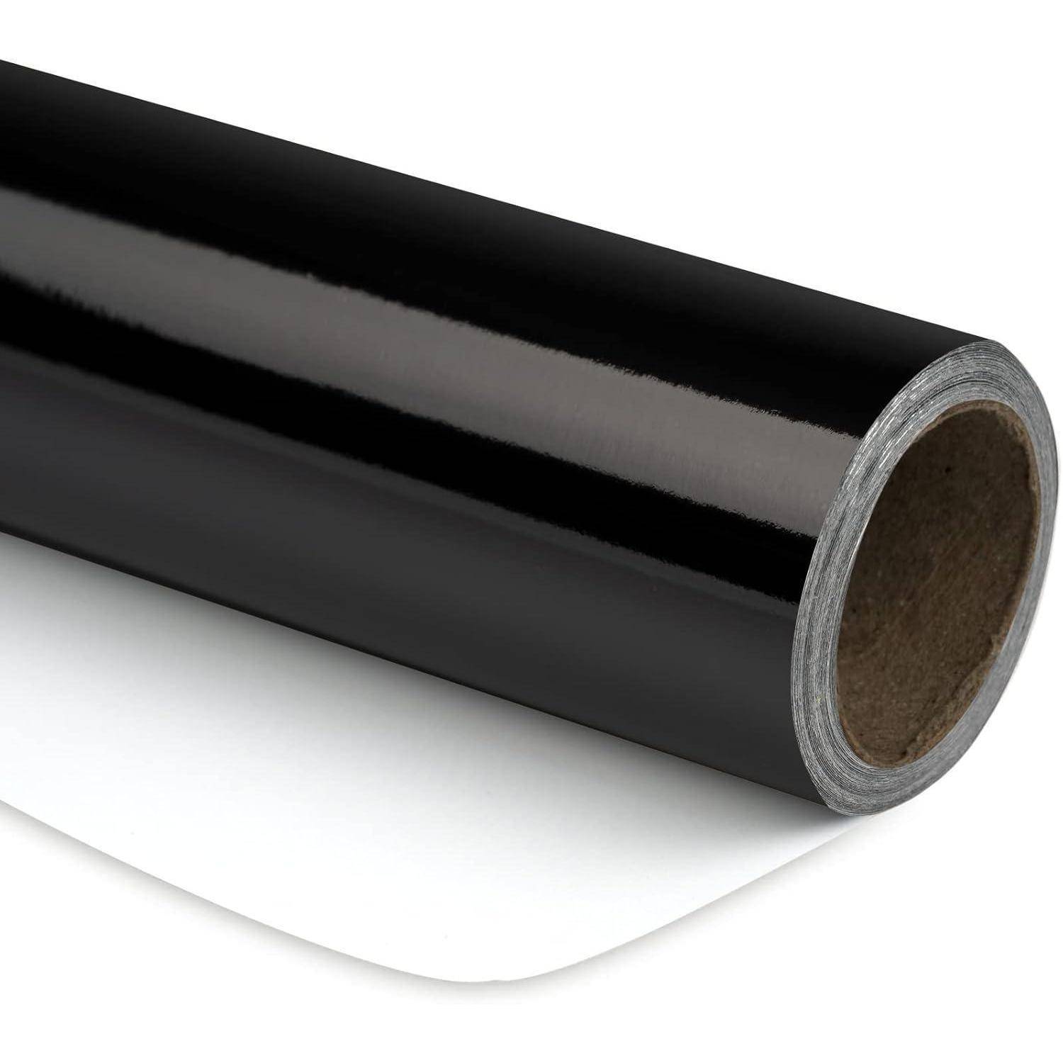 Geschenkpapier Metallic Minirolle Hochzeit Schwarz Metallic